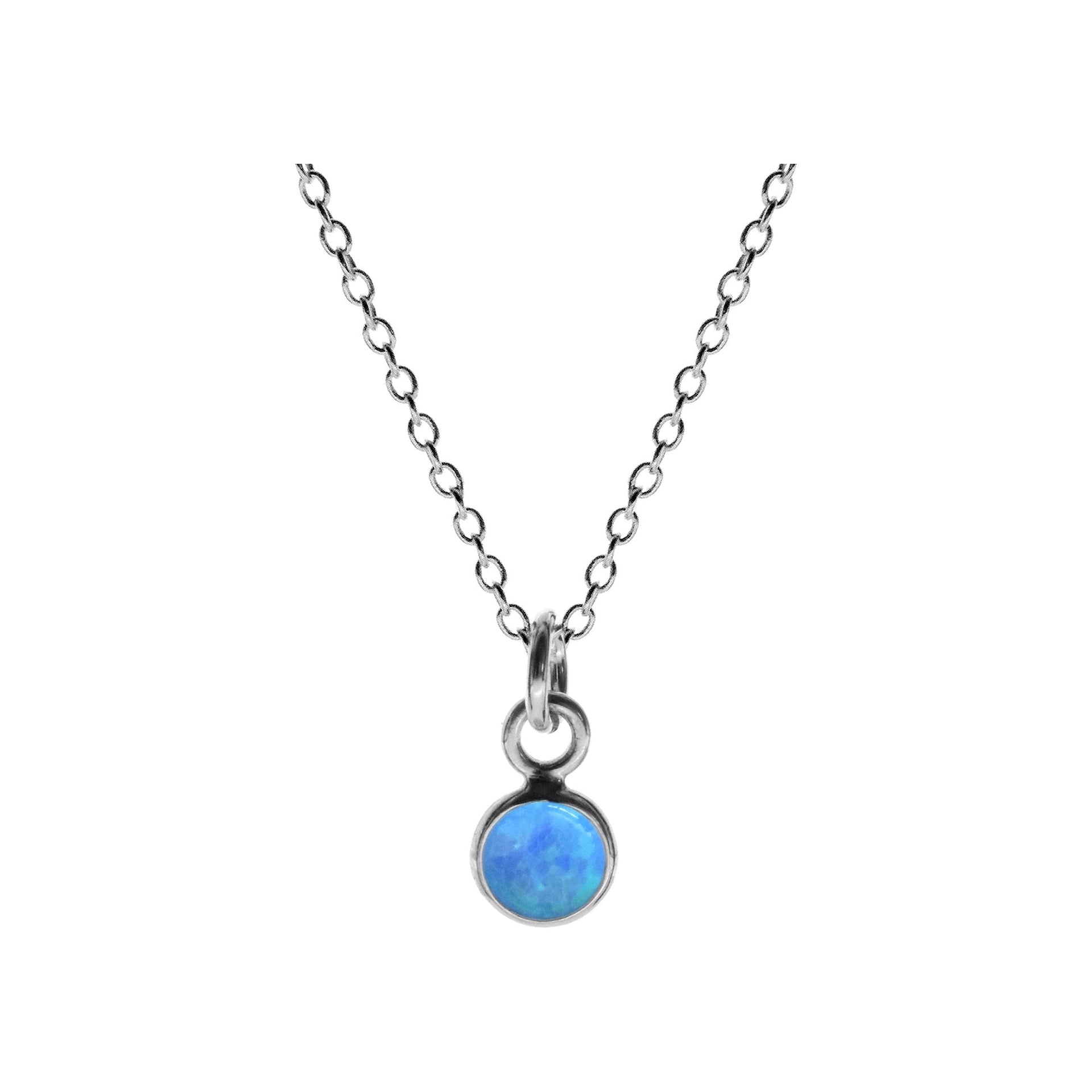Chloe dainty blue opalique necklace