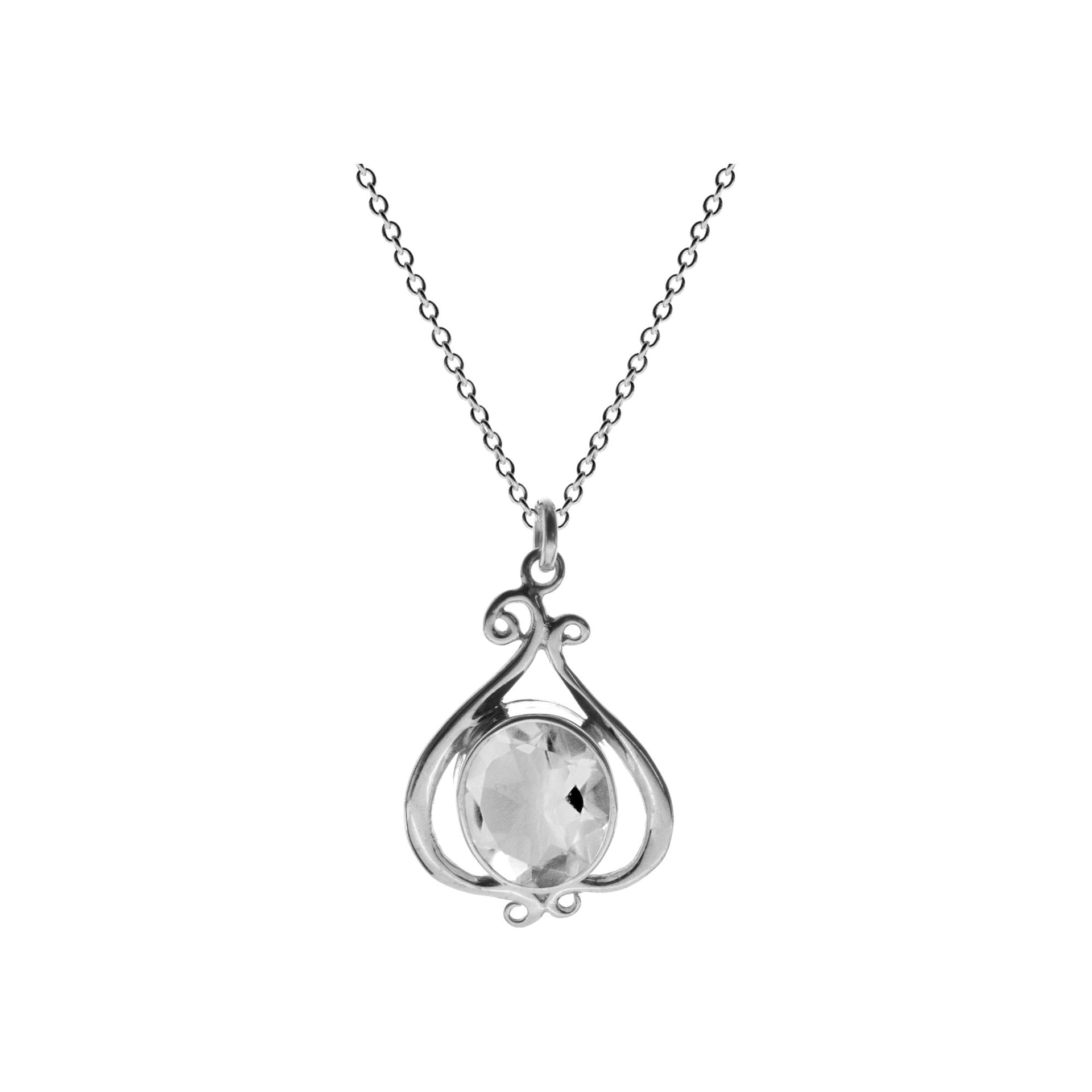 Lola elaborate wirework quartz necklace