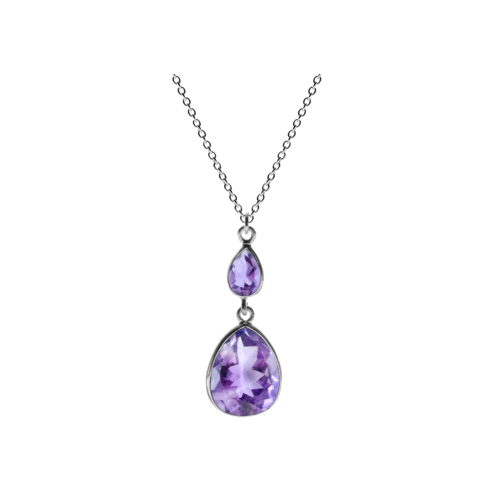 Bridget teardrop amethyst necklace