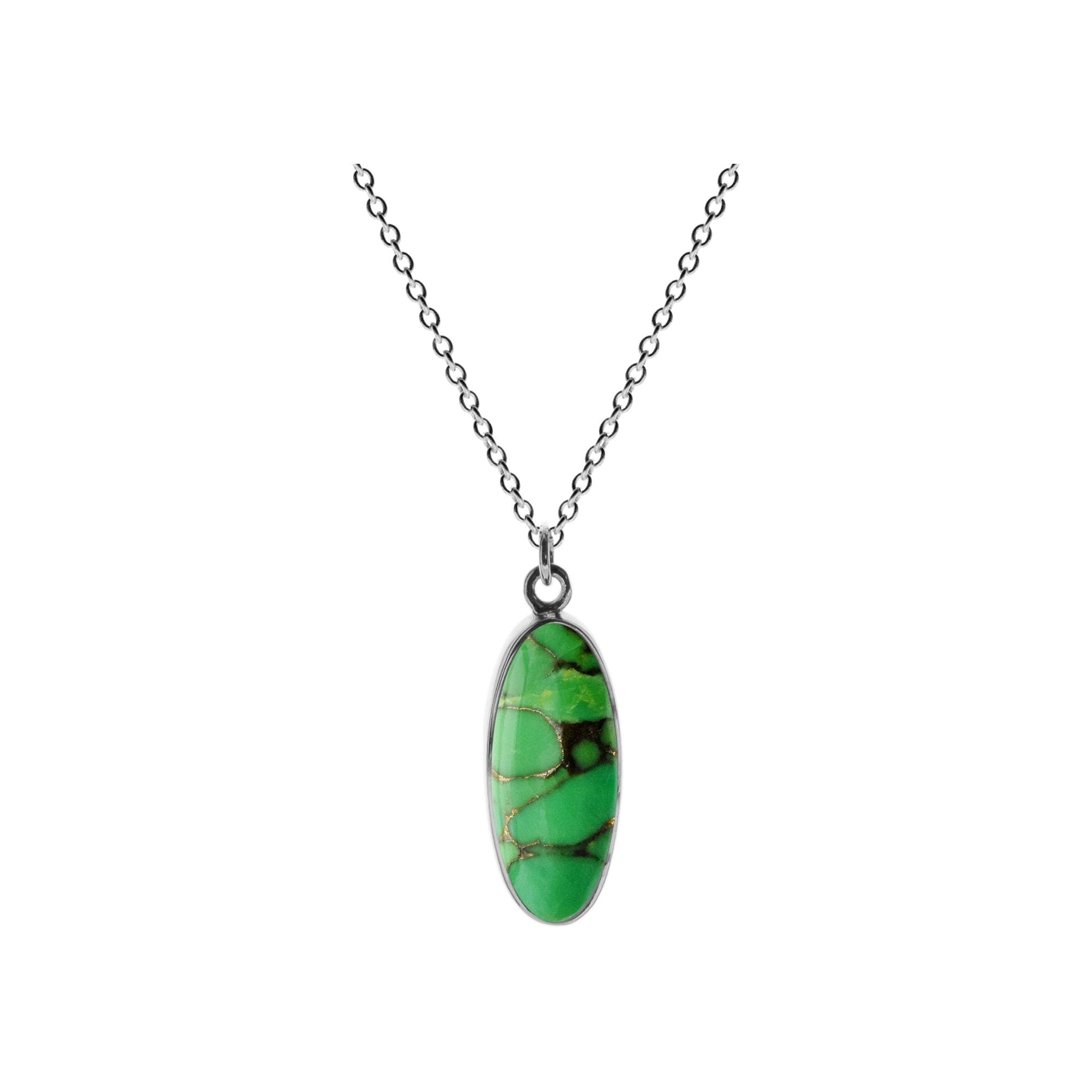 Samira torpedo green mohave necklace
