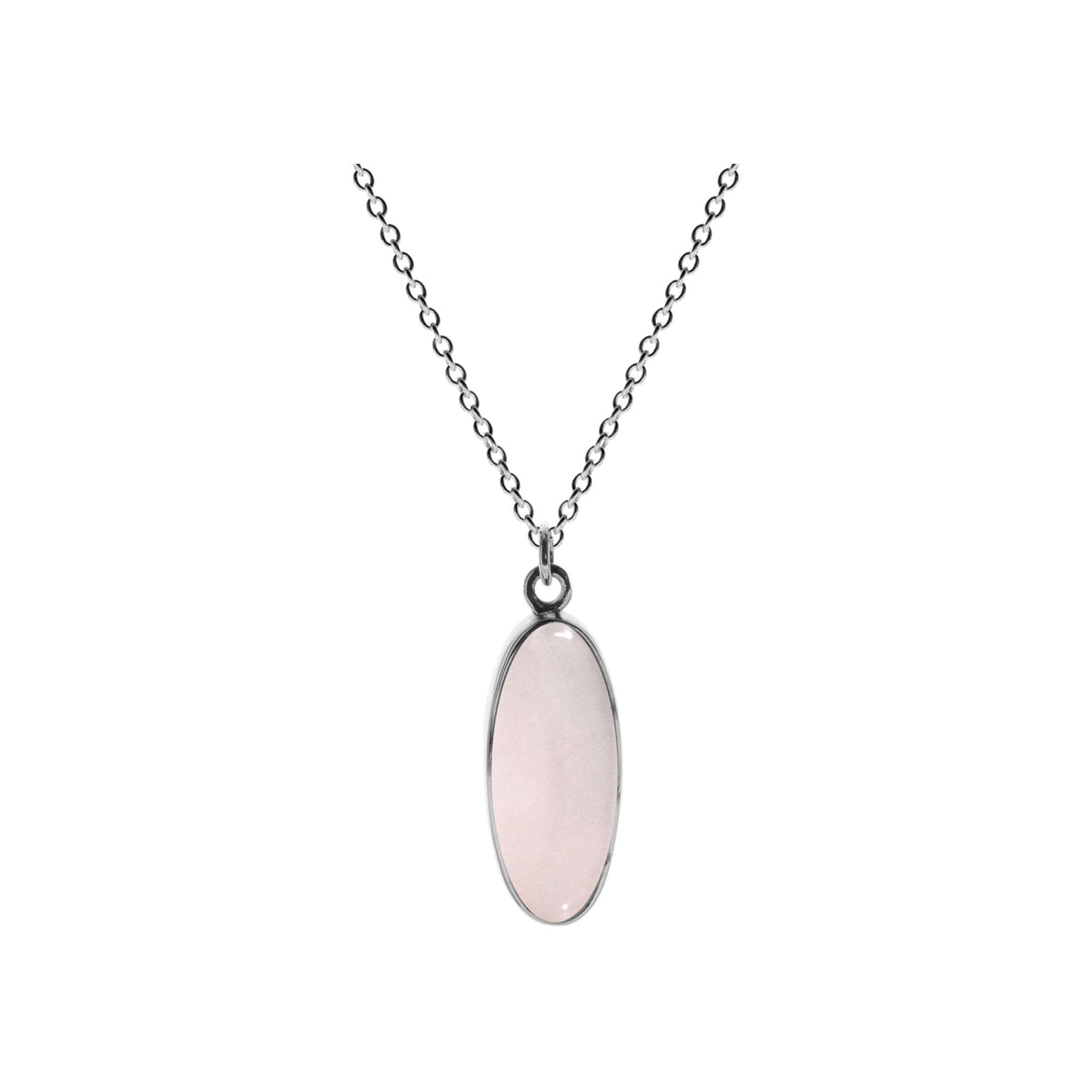 Samira torpedo rose quartz necklace
