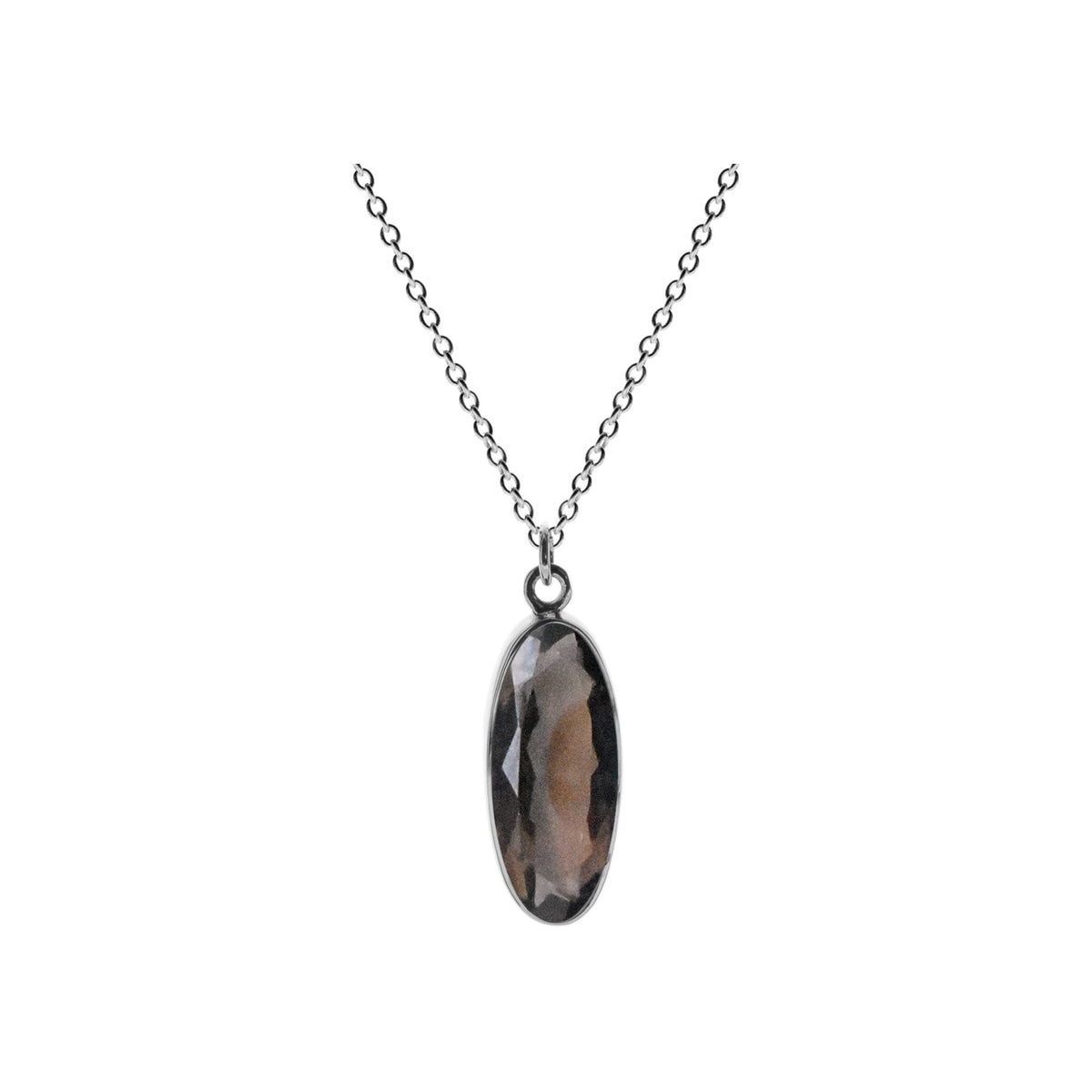 Samira torpedo smokey quartz necklace