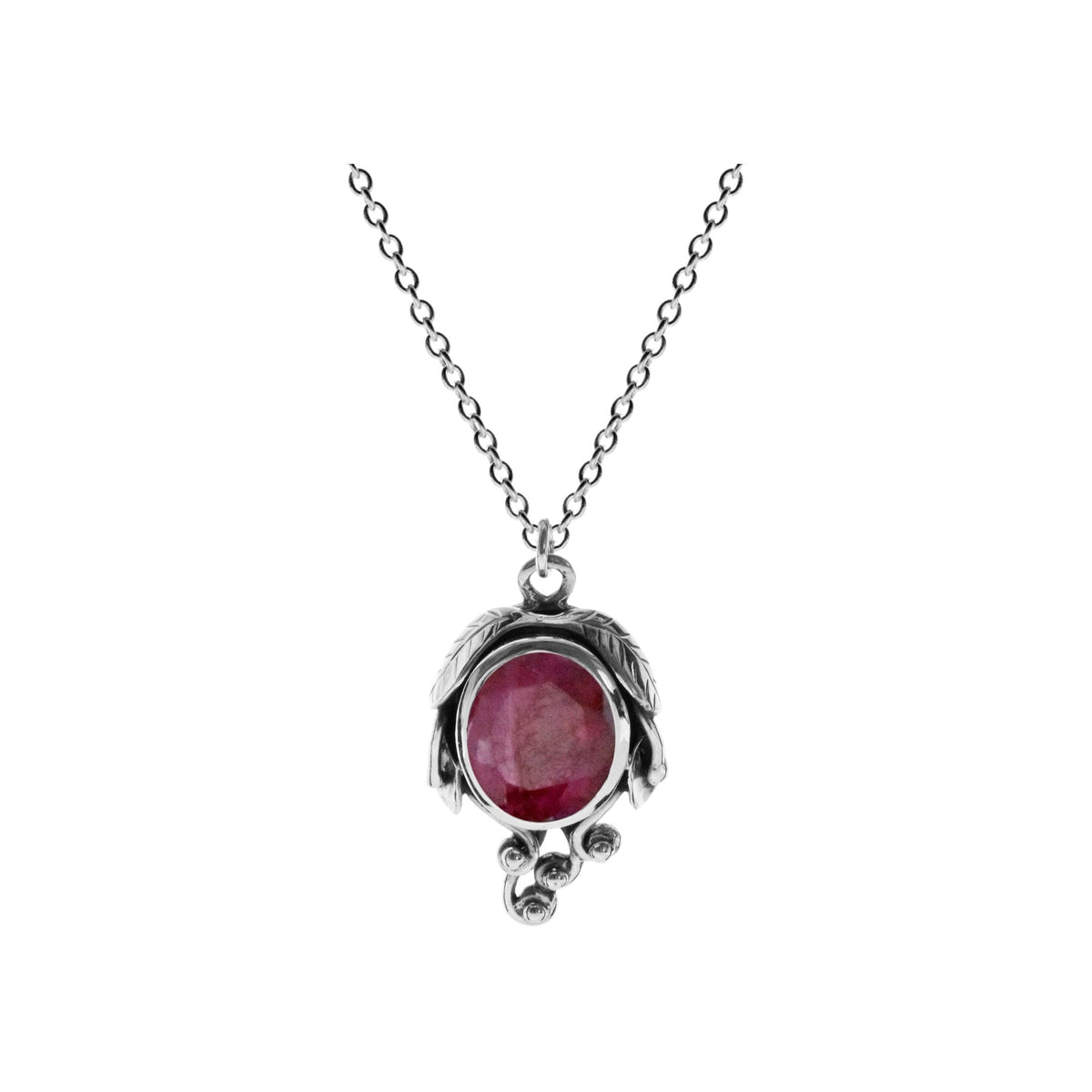 Catalina ruby quartz vine necklace