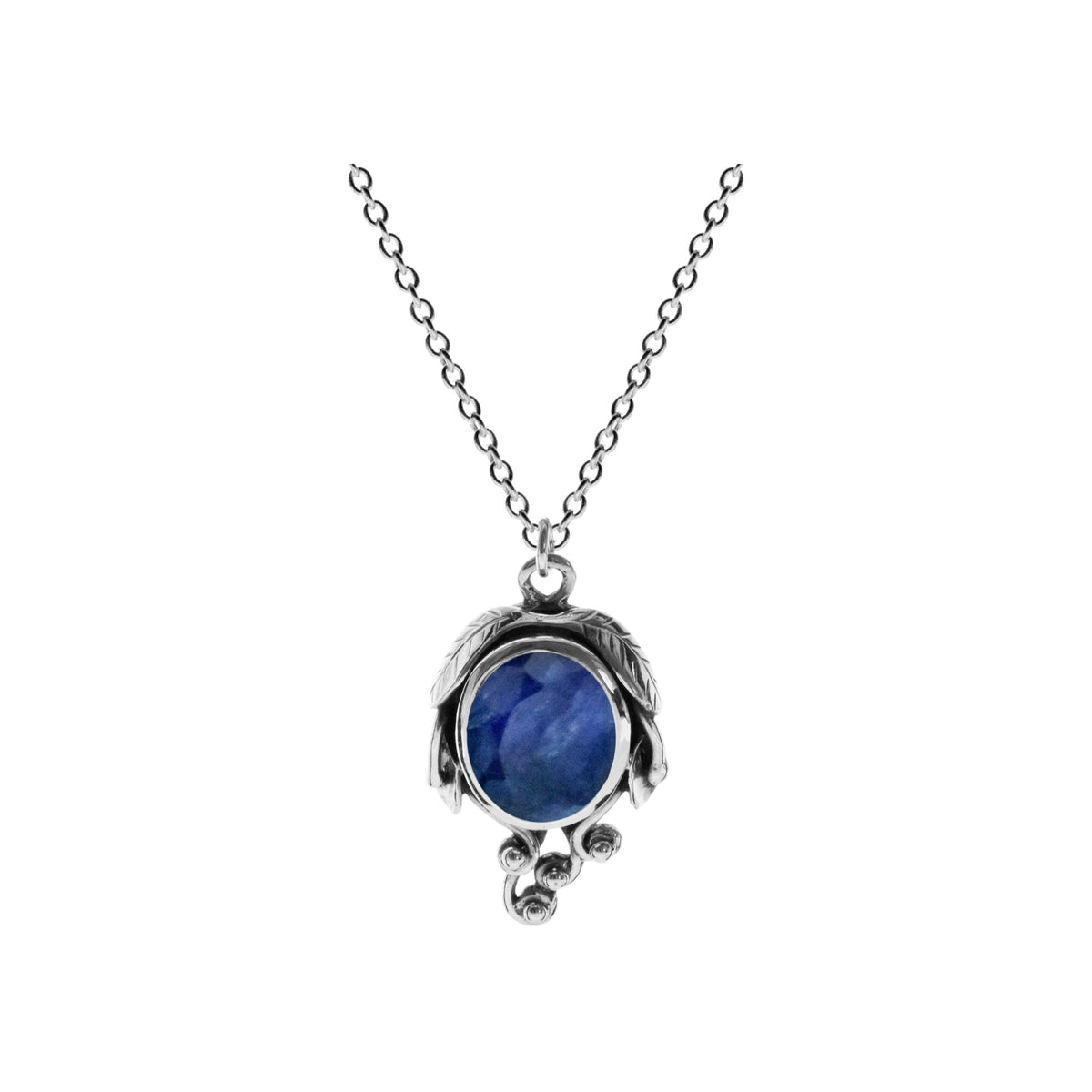 Catalina sapphire quartz vine necklace
