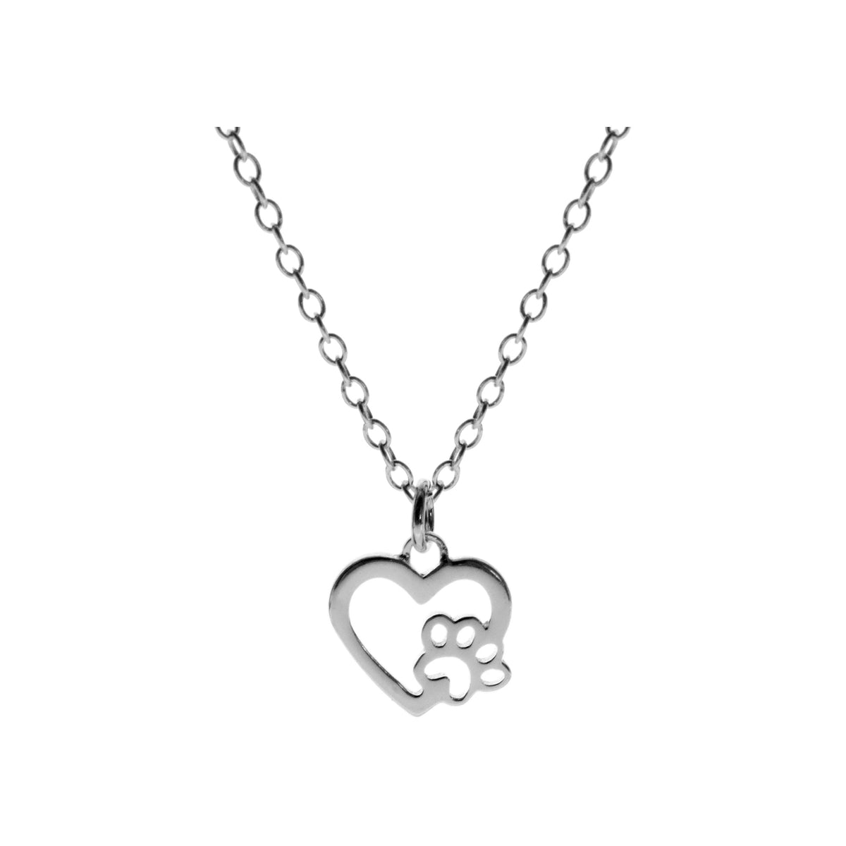 Matilda heart & pawprint necklace