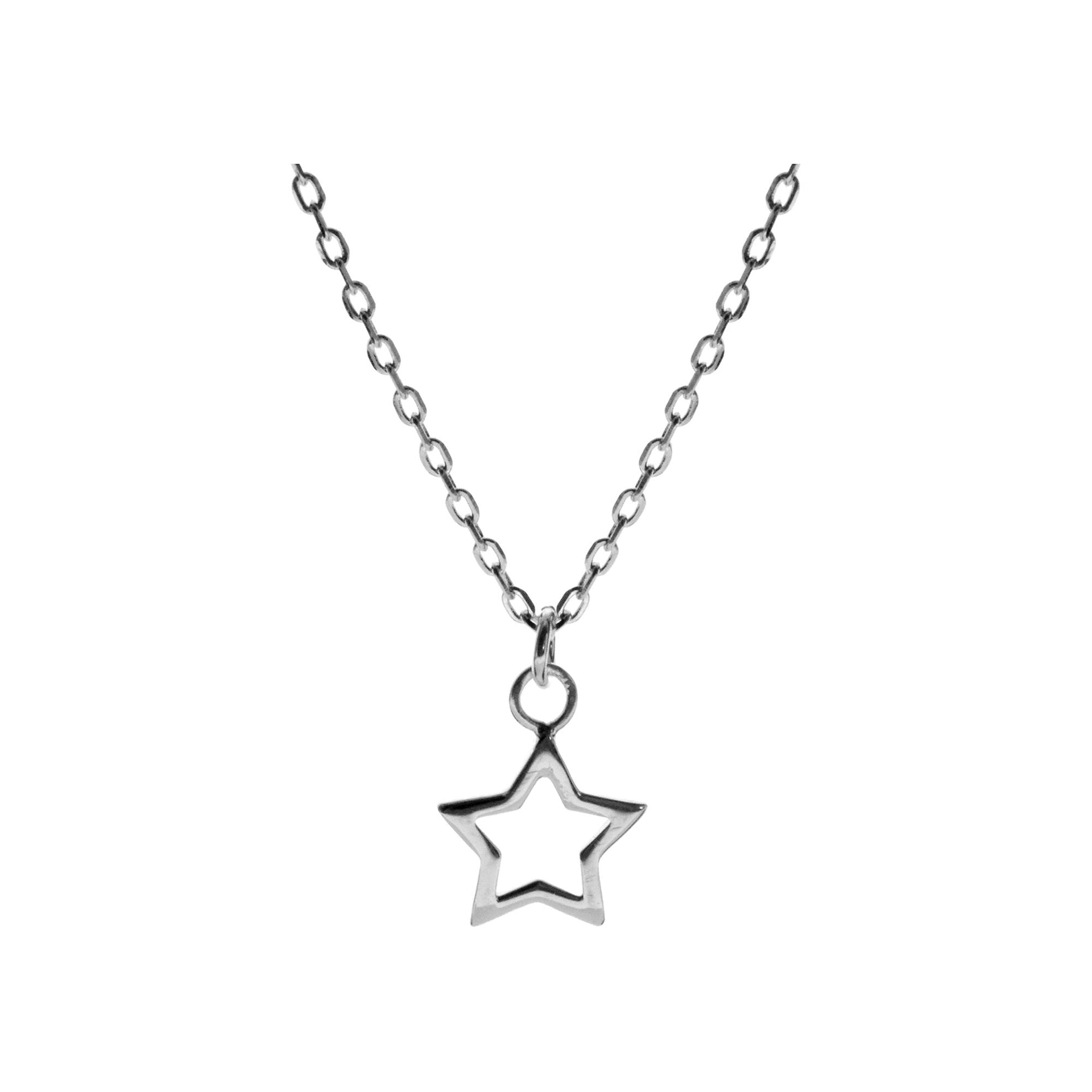 Maura hollow star outline necklace