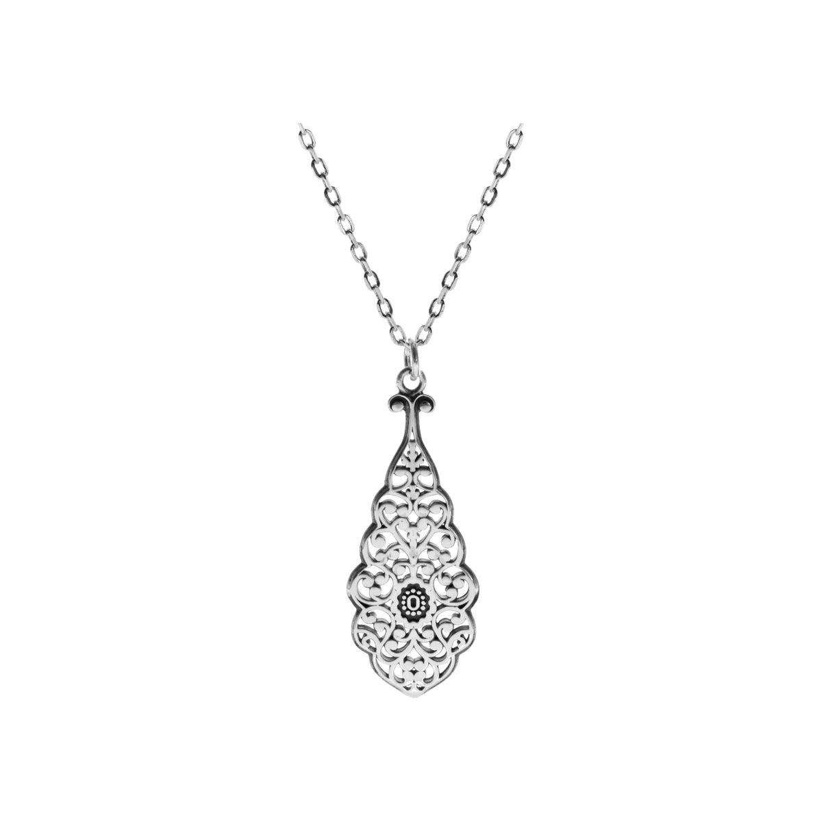 Tilly teardrop filigree necklace
