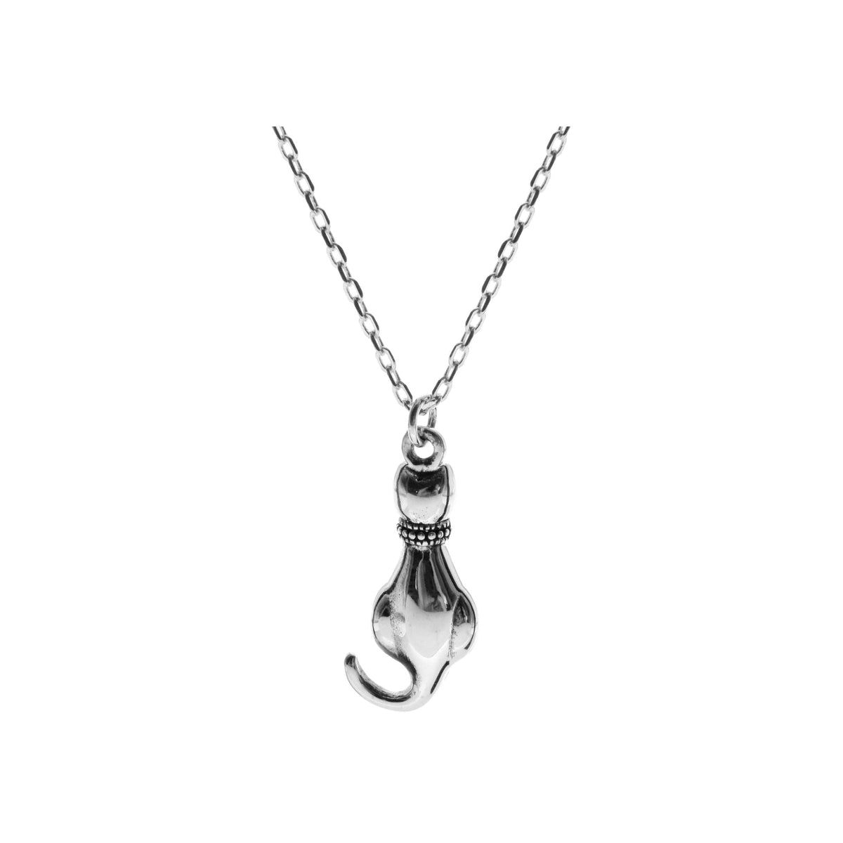 Erica back of sitting cat necklace