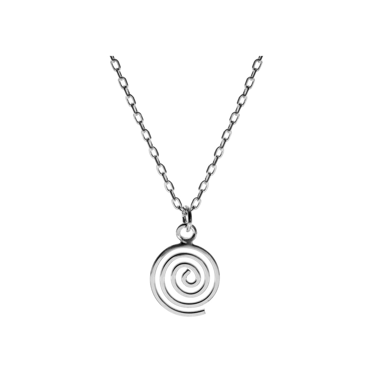 Bria small flat spiral necklace