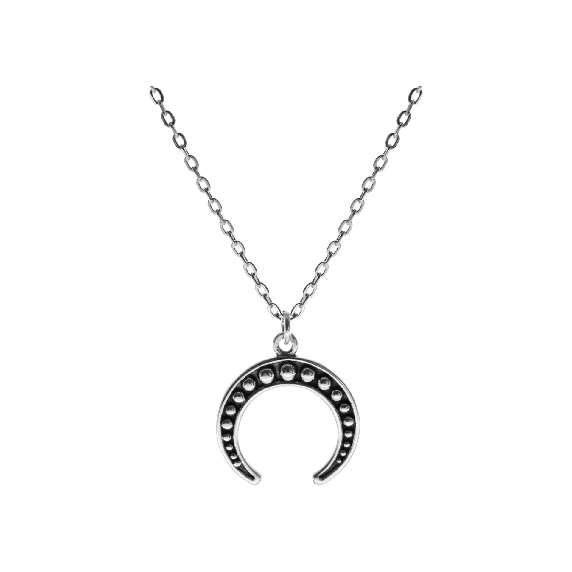 Faith bobble crescent moon necklace