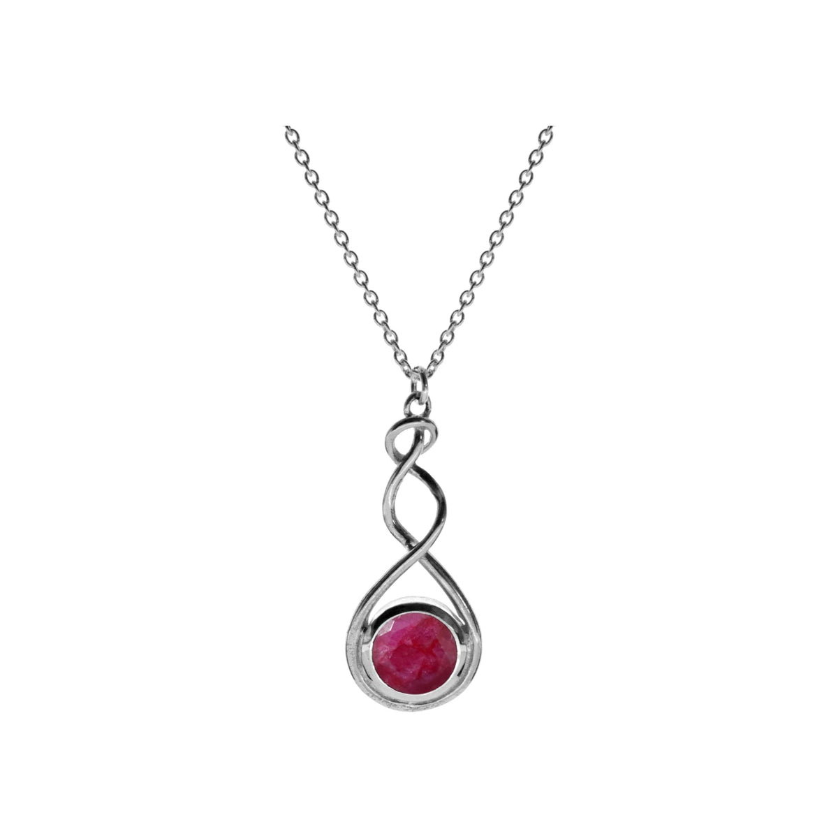Amy squiggle ruby quartz necklace