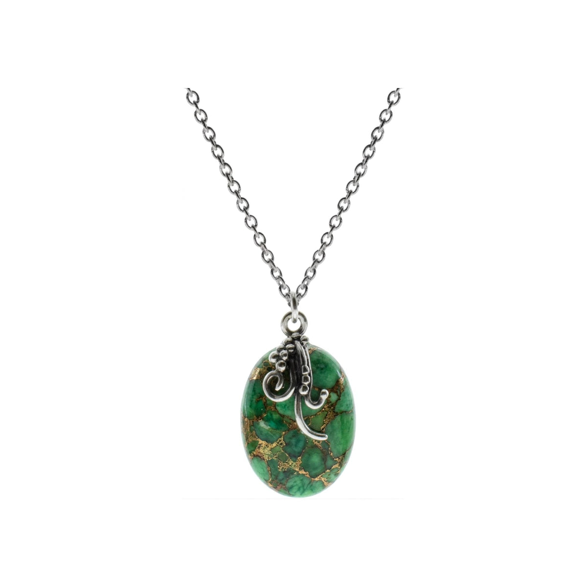 Viola green mohave vine overlay necklace
