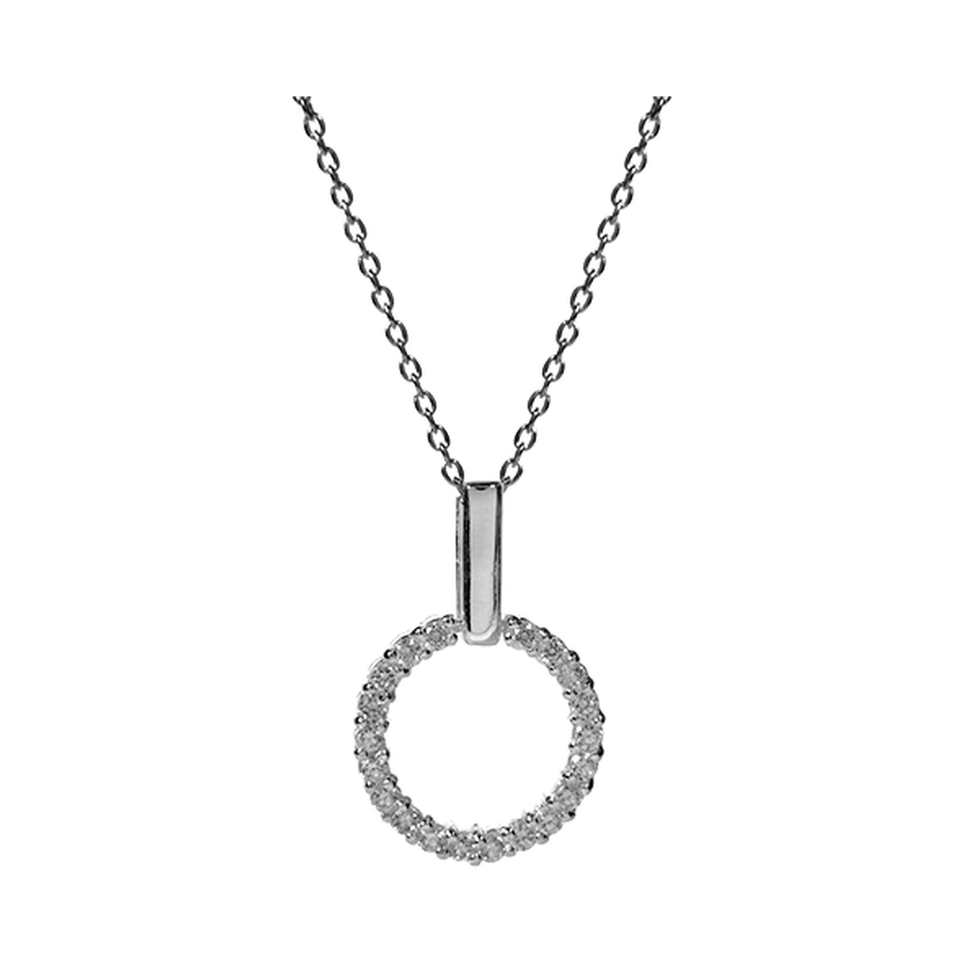 Tiffany CZ-studded hoop necklace