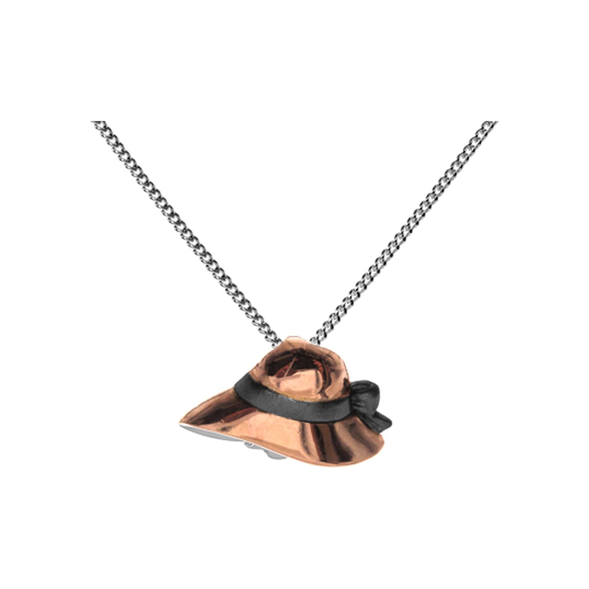 Rose gold plated bonnet necklace