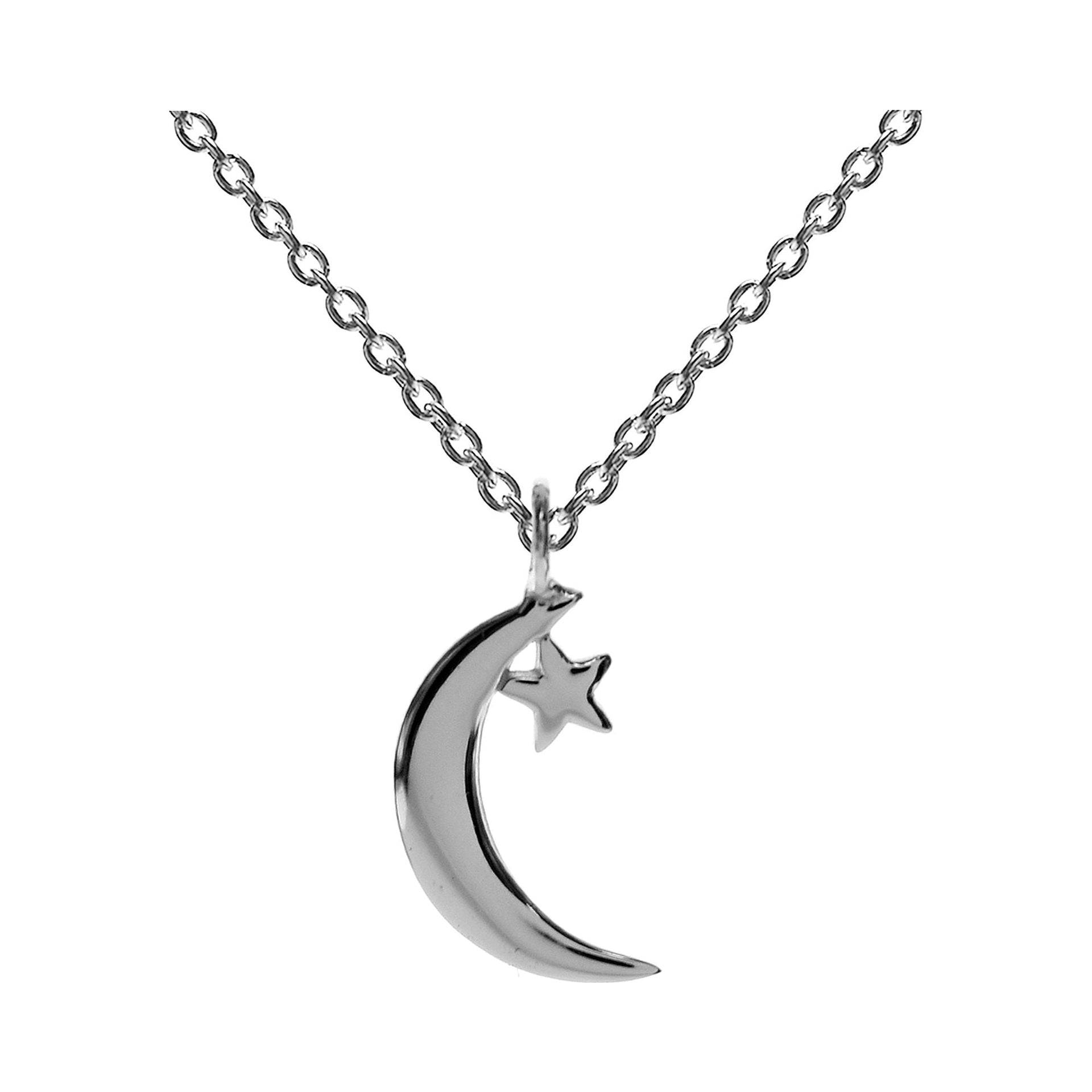 Matilda crescent moon & star necklace