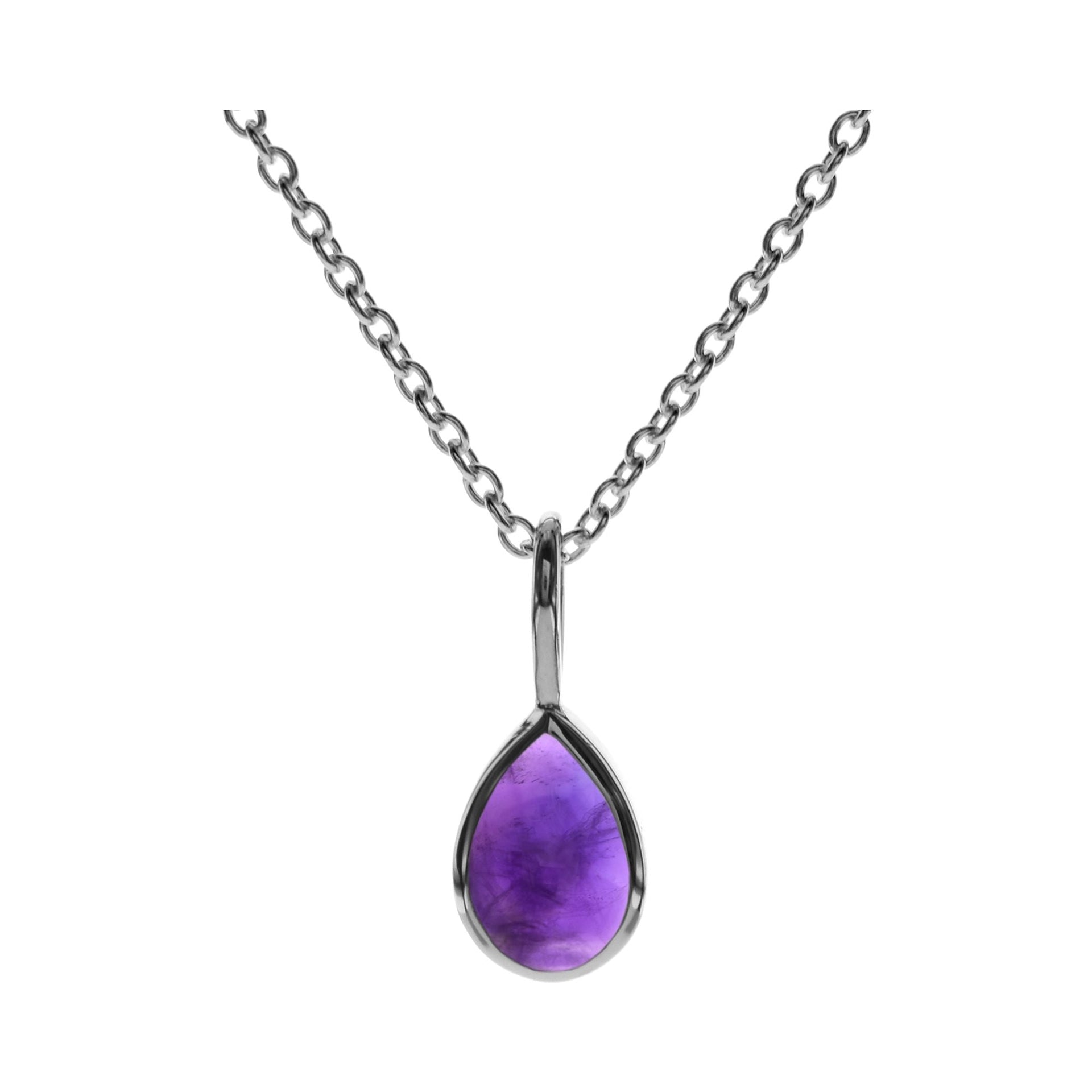 Samira teardrop amethyst necklace