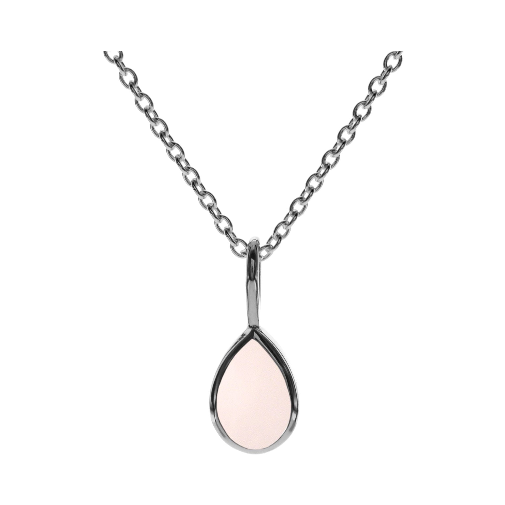 Samira teardrop rose quartz necklace