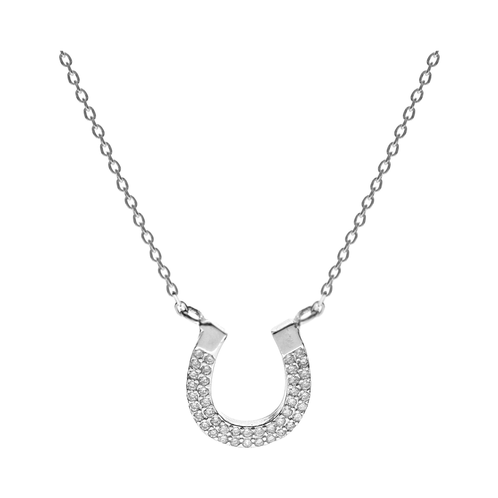 Cavelli CZ-set horseshoe necklace