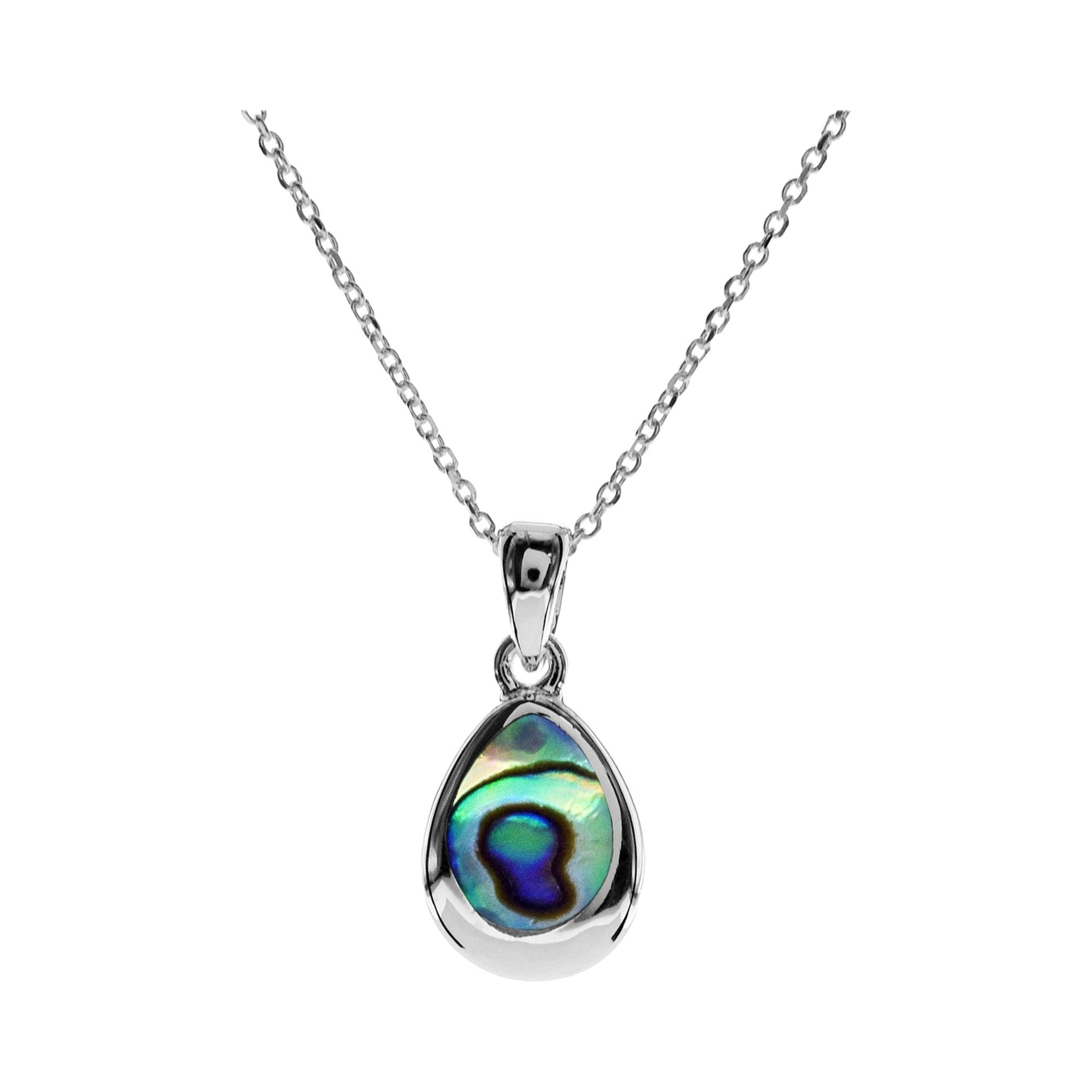 Bronwen teardrop paua shell necklace
