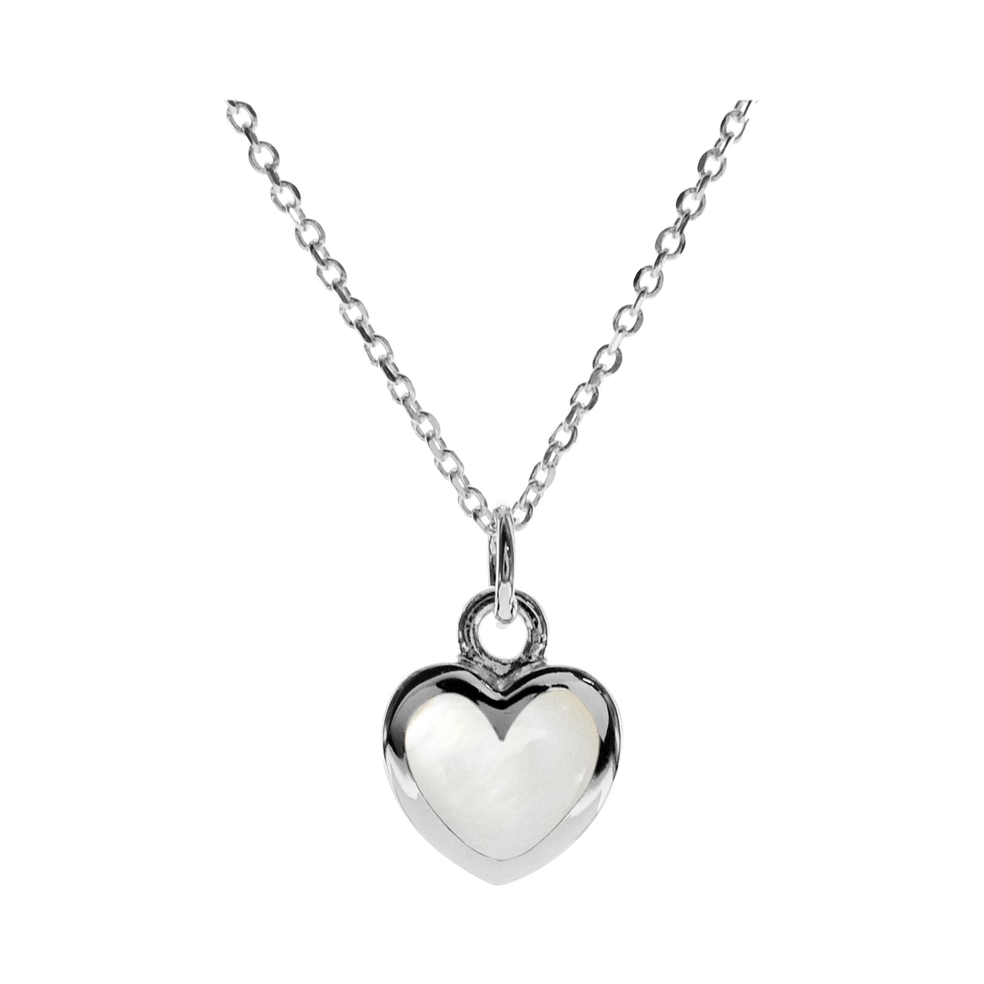 Bronwen dainty mother of pearl heart necklace