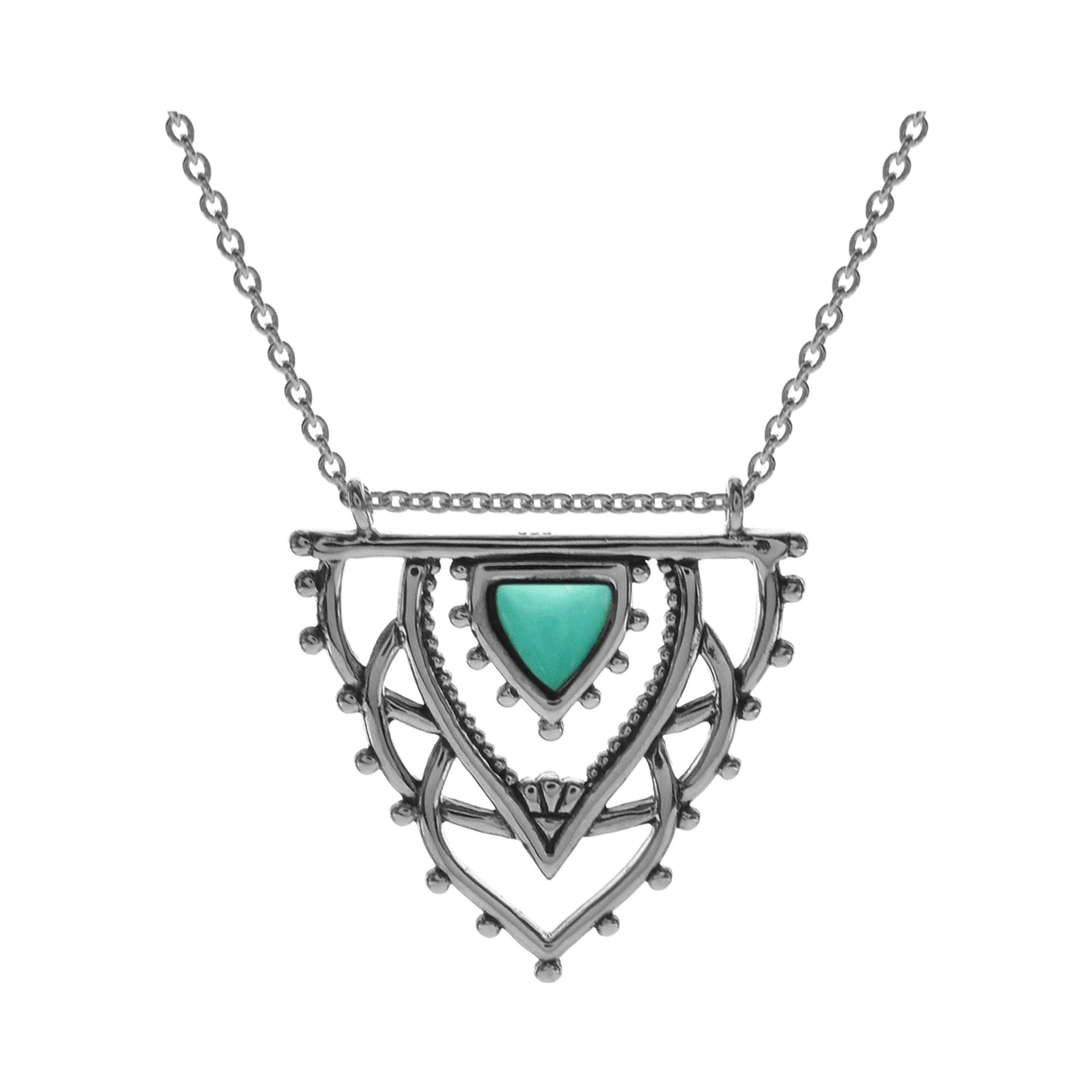 Zora art nouveau style necklace with turquoise