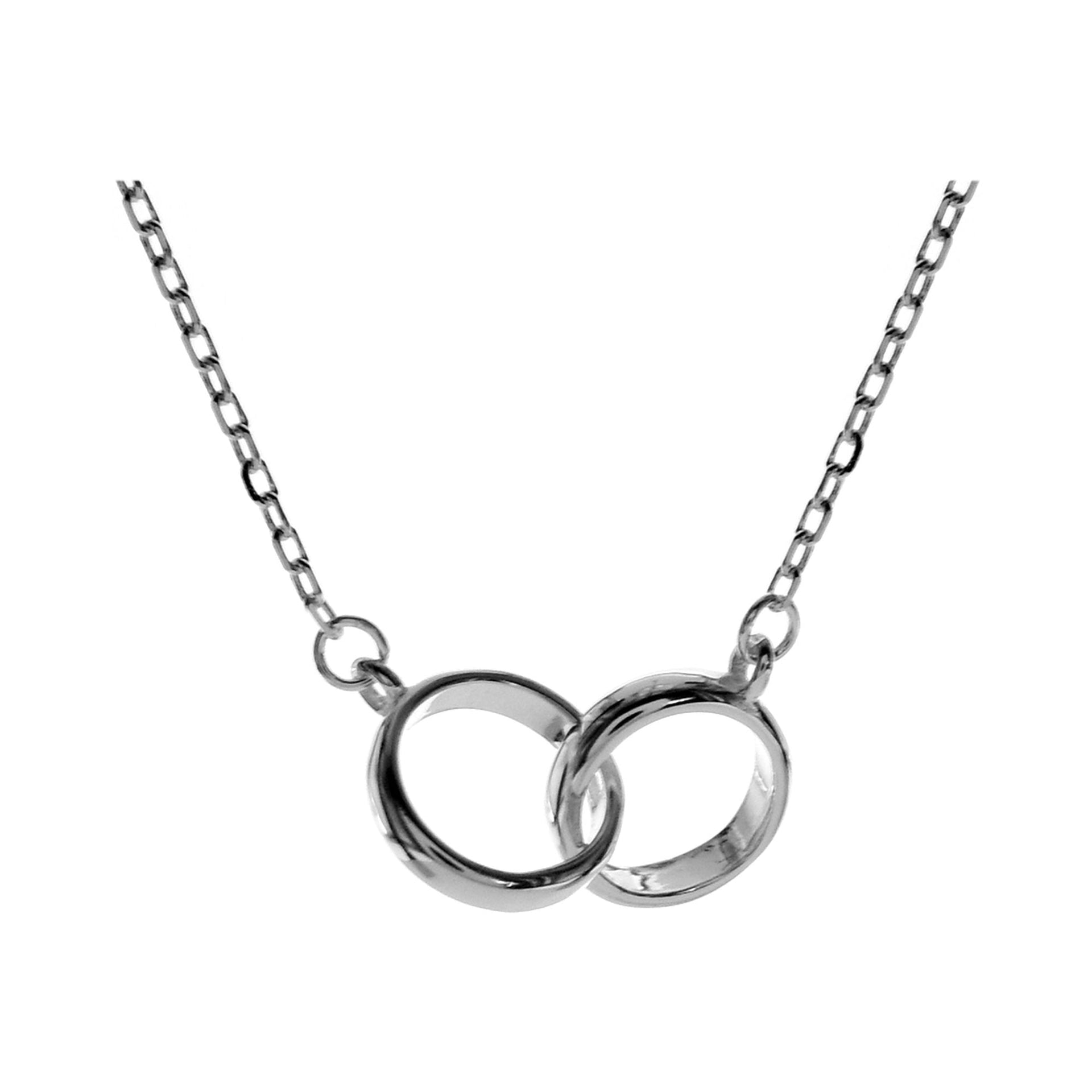 Joanna simple interlinked hoops necklace