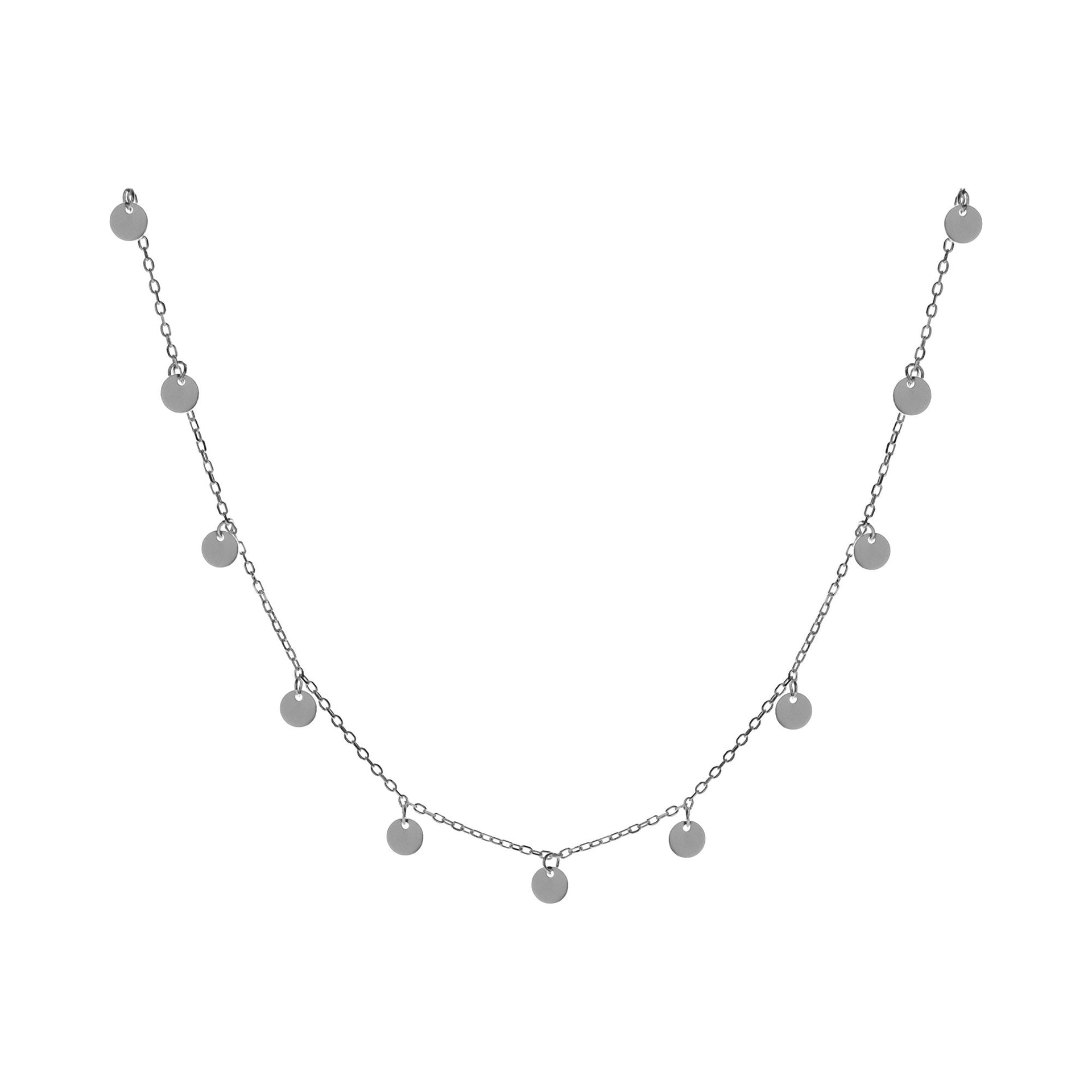 Bria disc charm necklace