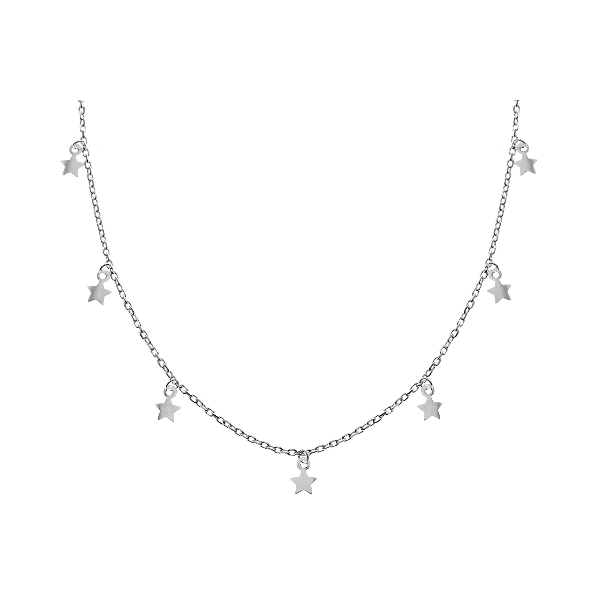 Faith chain with nine star charms necklace