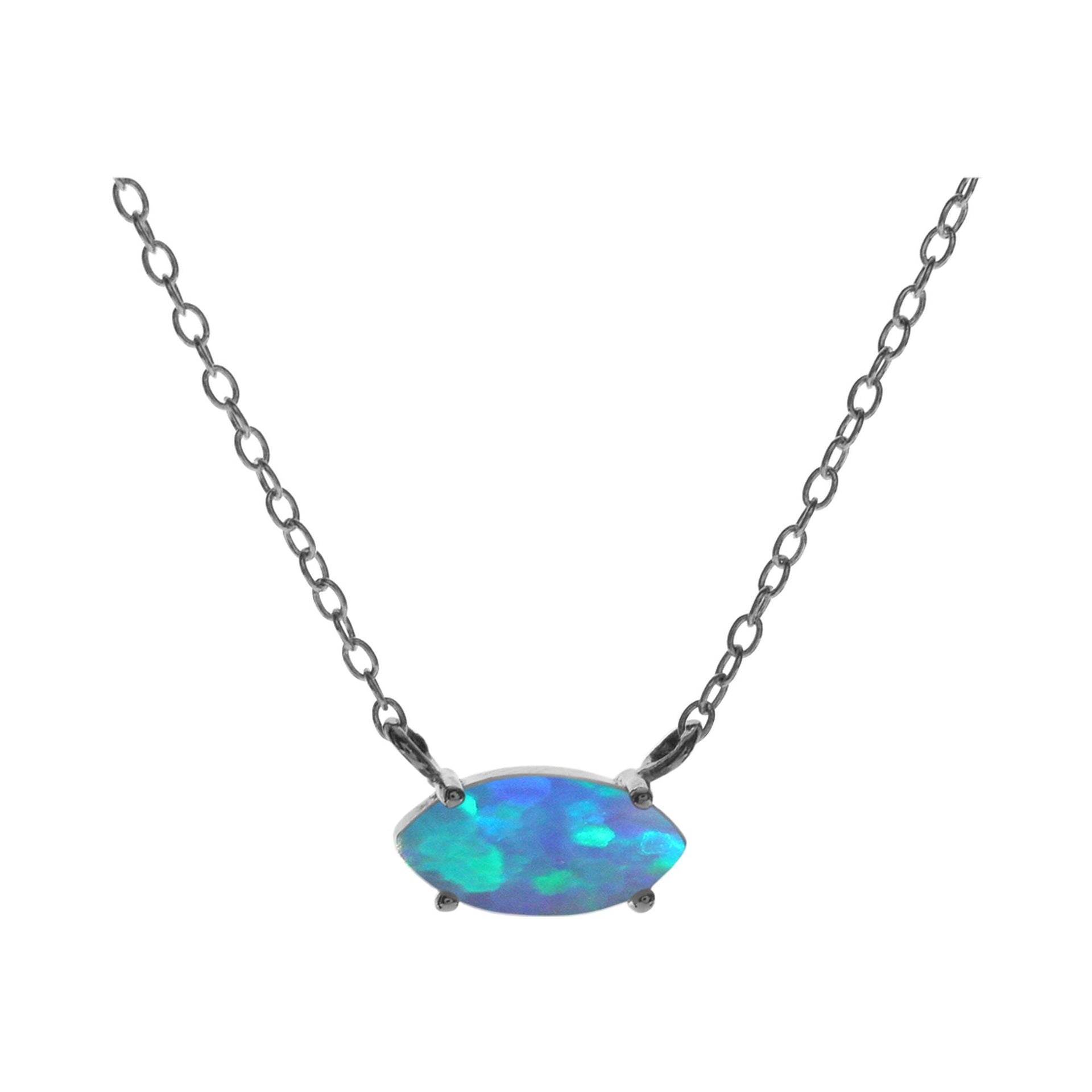 Bethan marquis blue opalique necklace