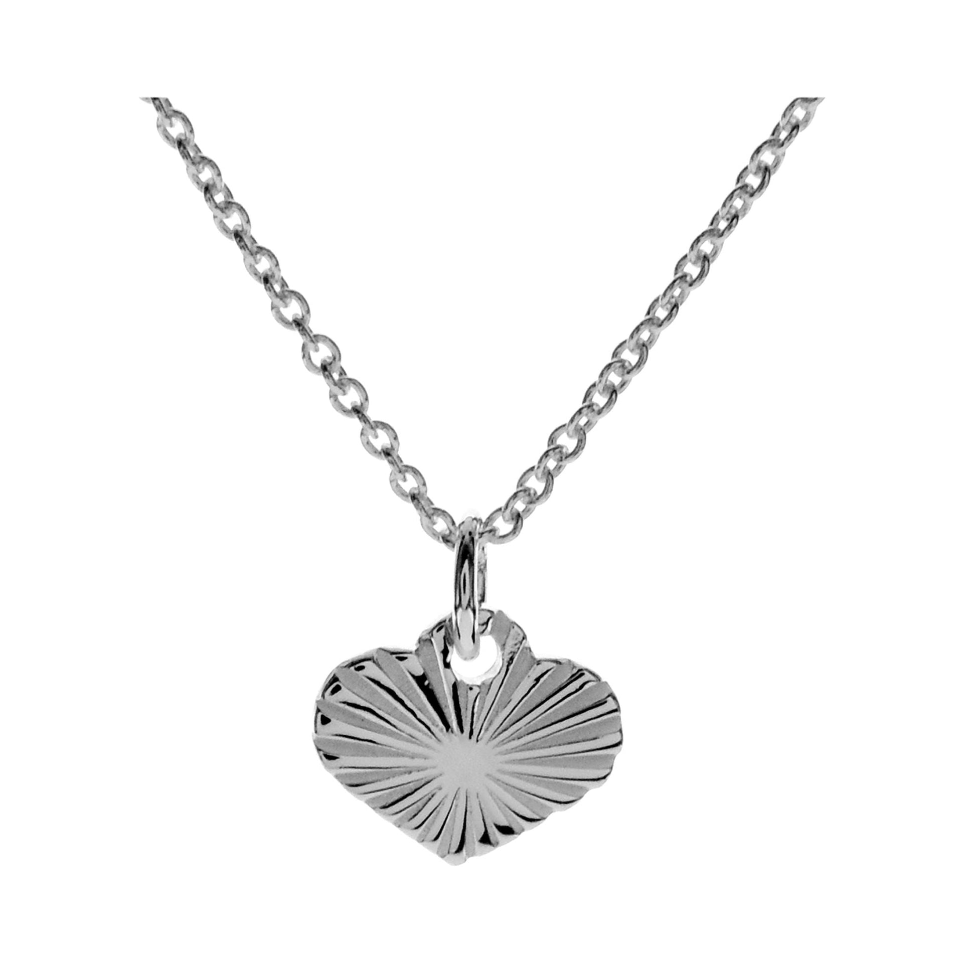 Amora starburst diamond-cut heart necklace