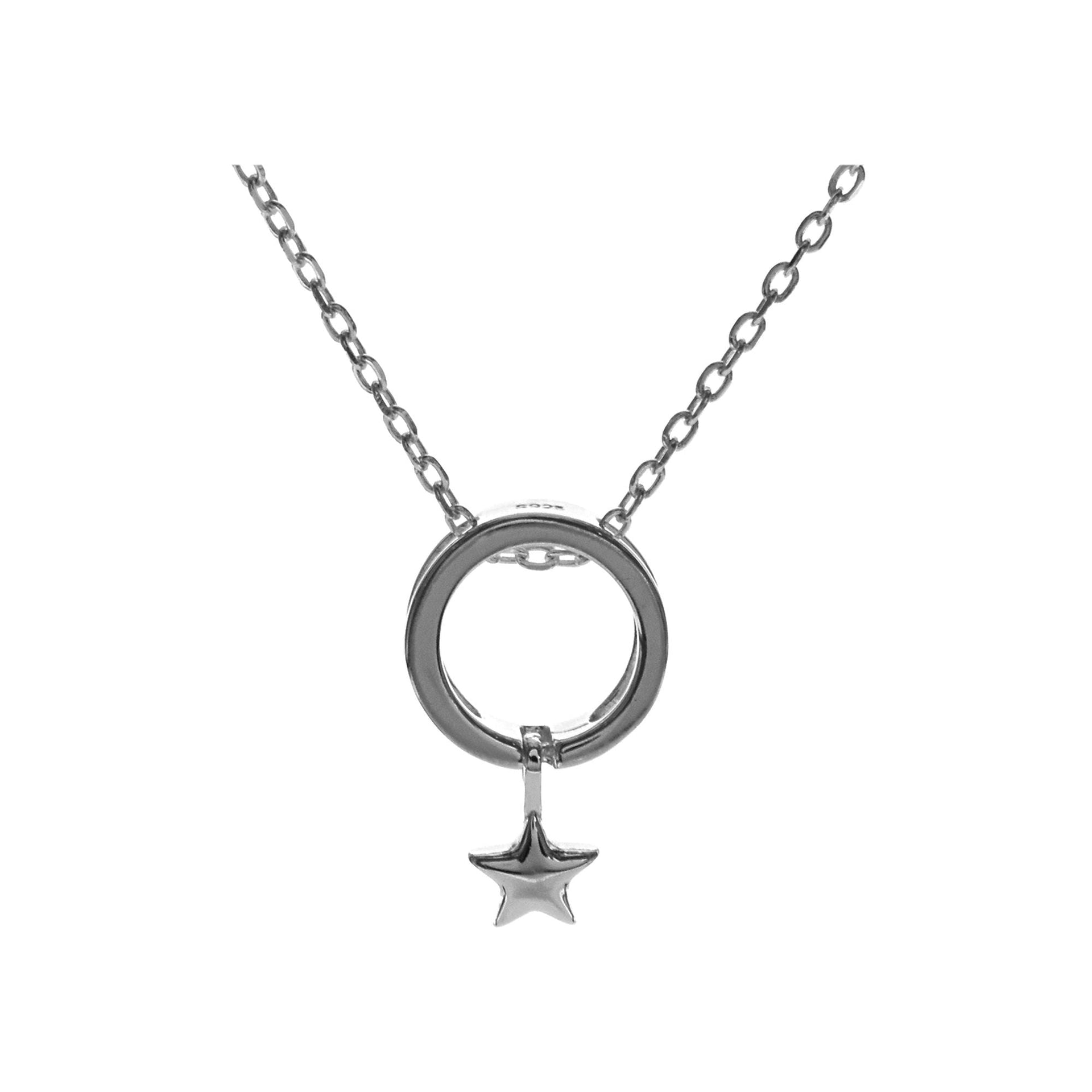 Faith circle necklace with star charm