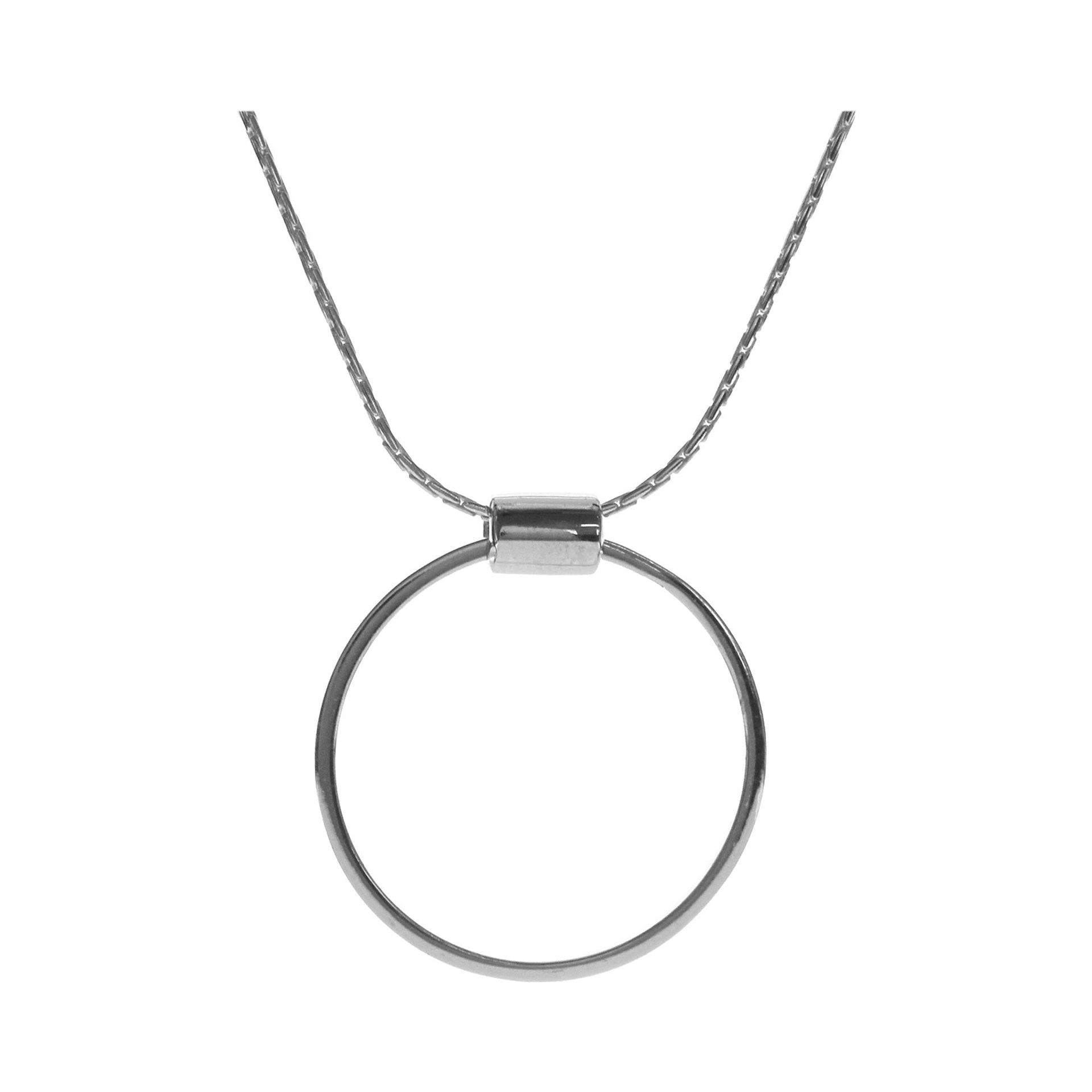 Bria large circle on cardano chain necklace