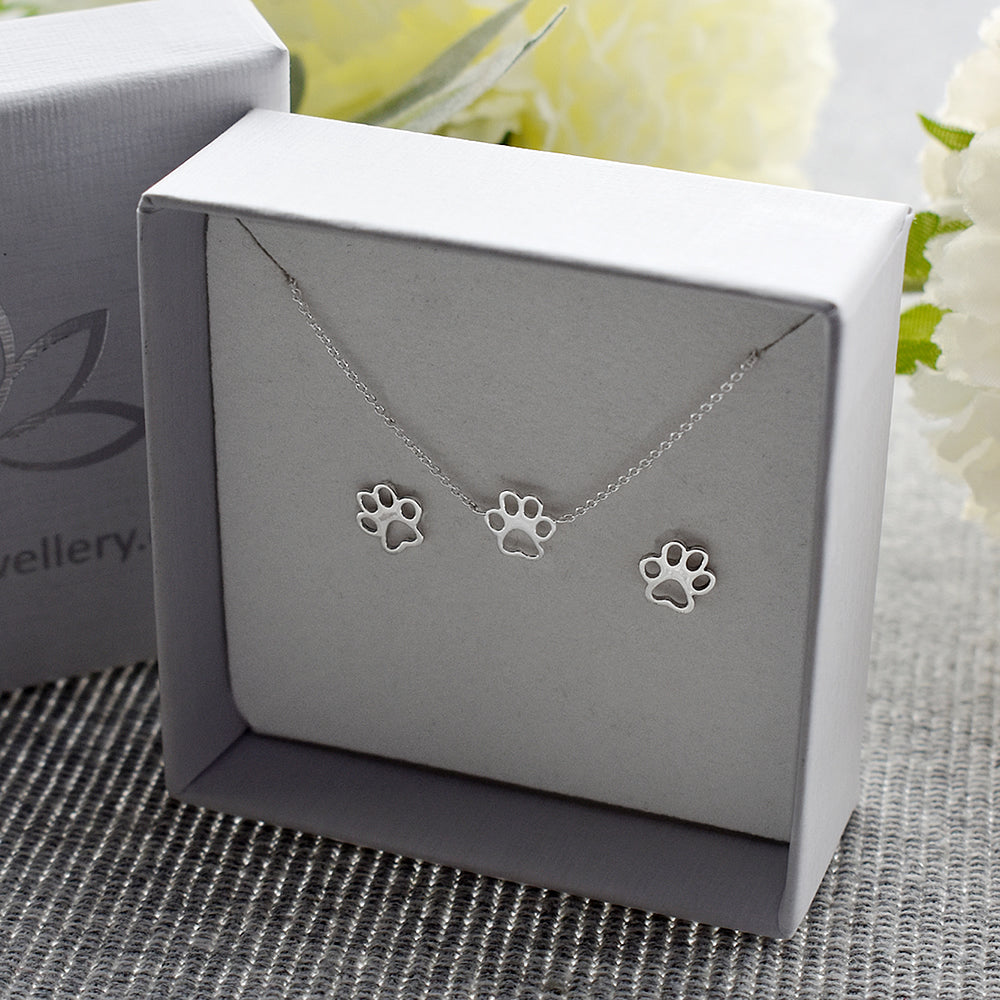Matilda cut out paw print studs