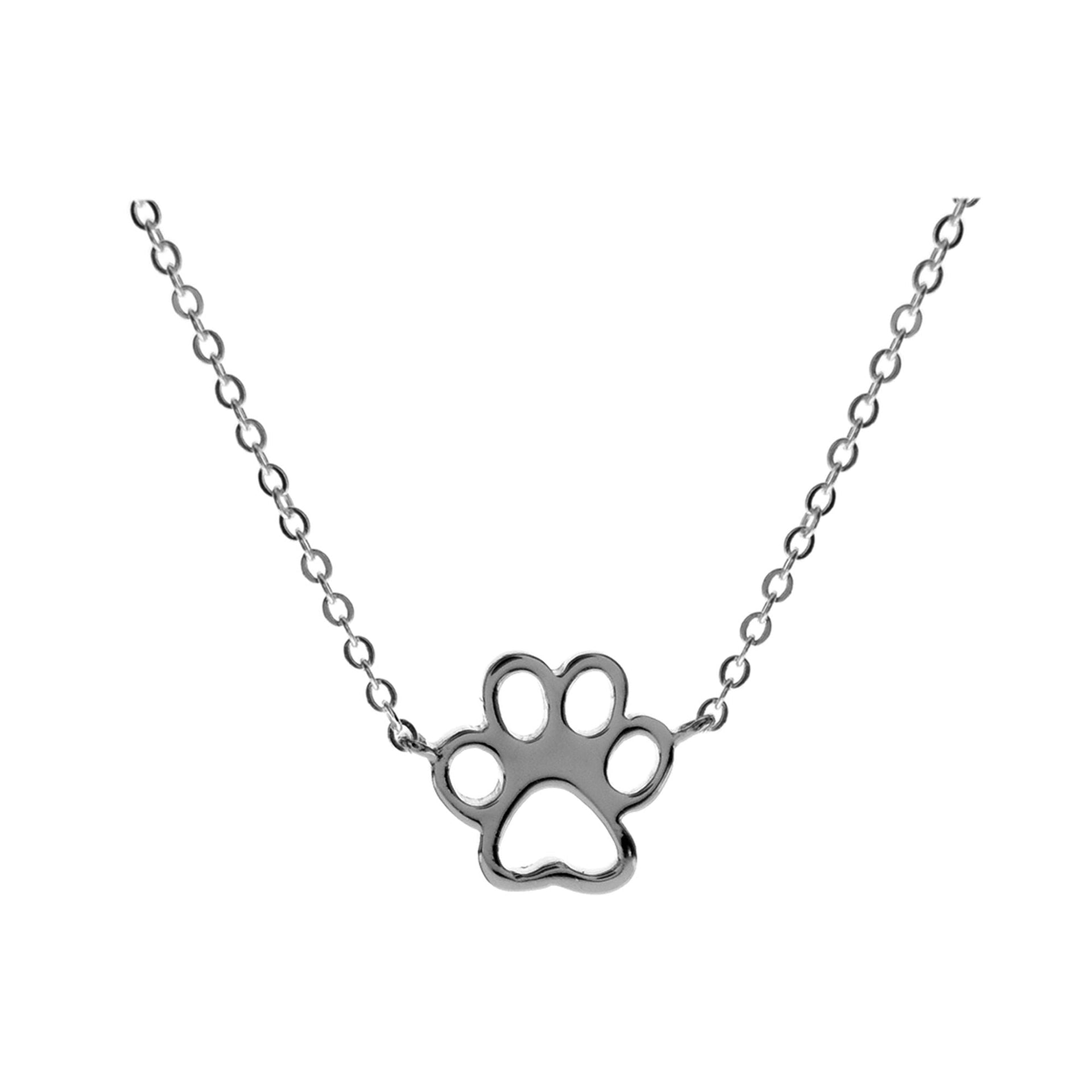 Matilda cut out paw print with side chains necklace