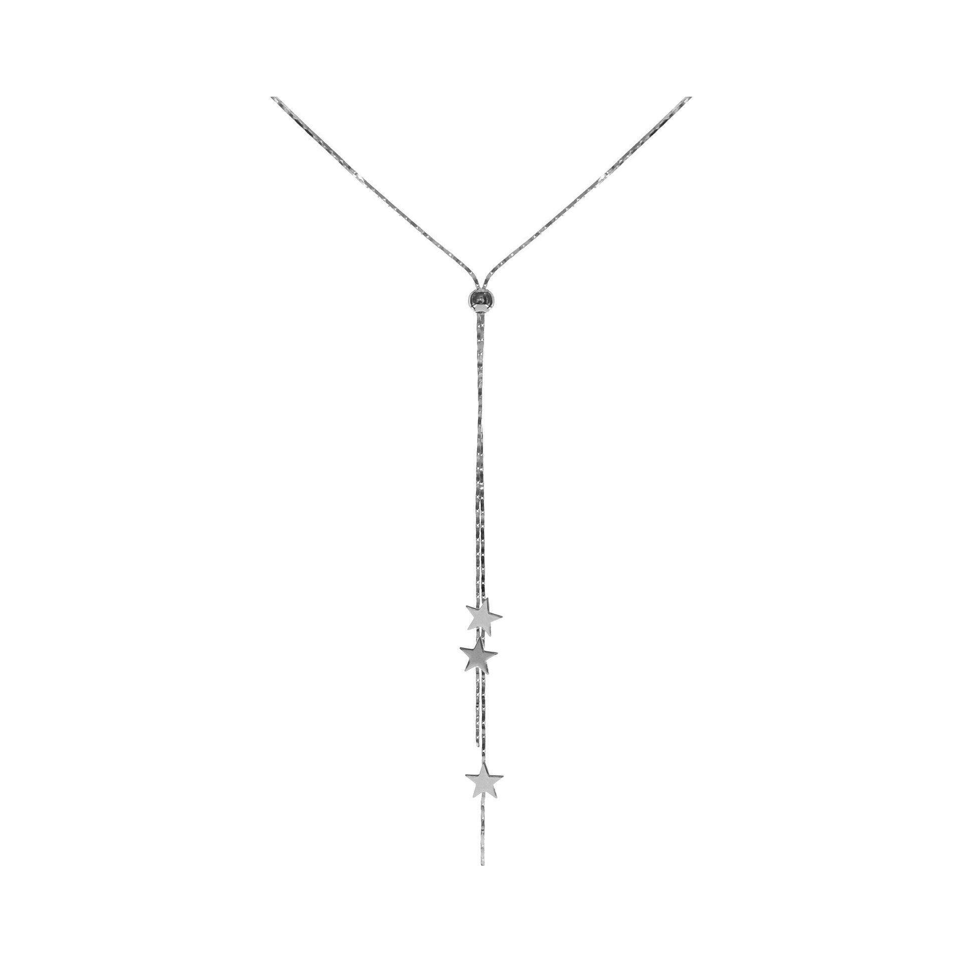 Faith triple star slider necklace