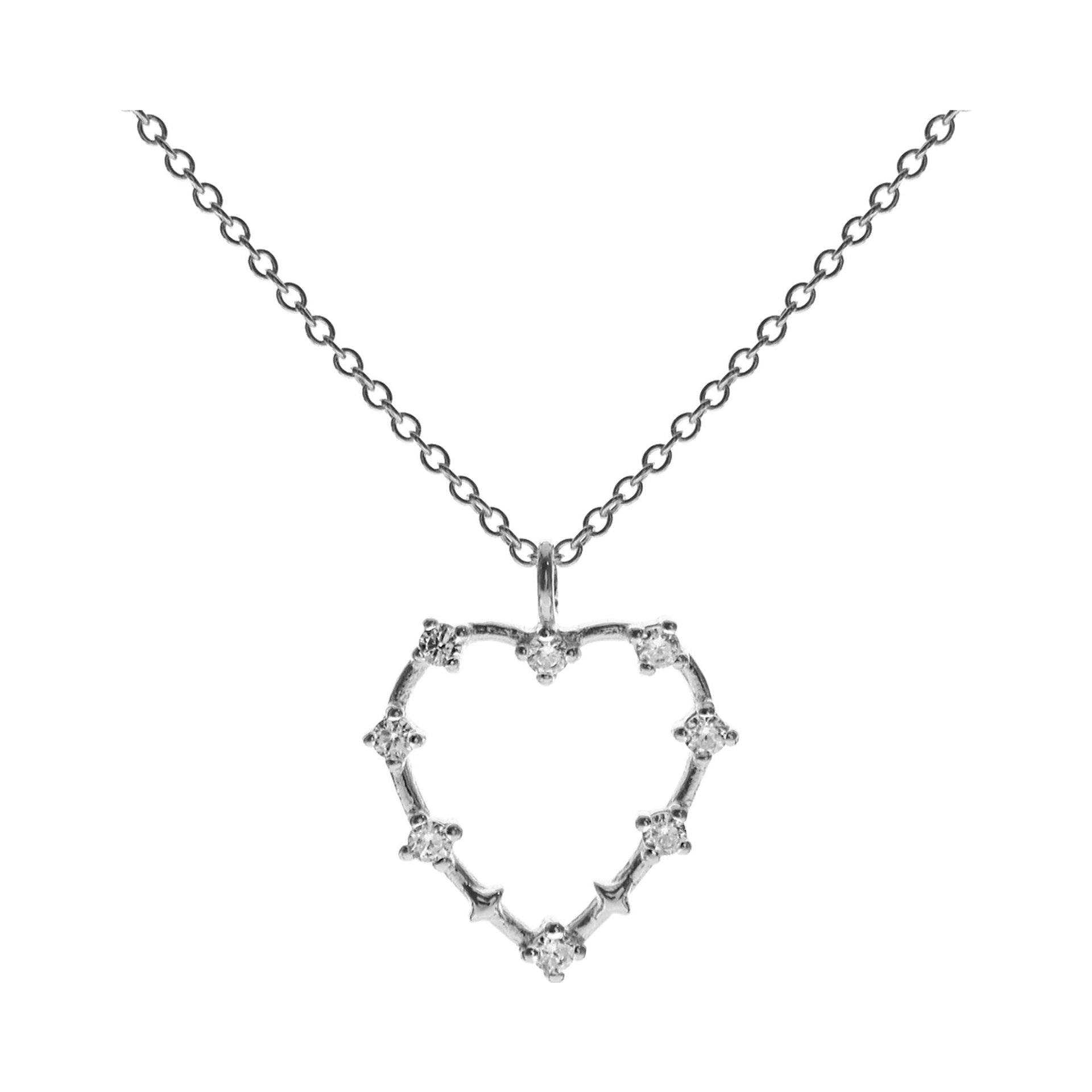 Carrie CZ-set heart necklace