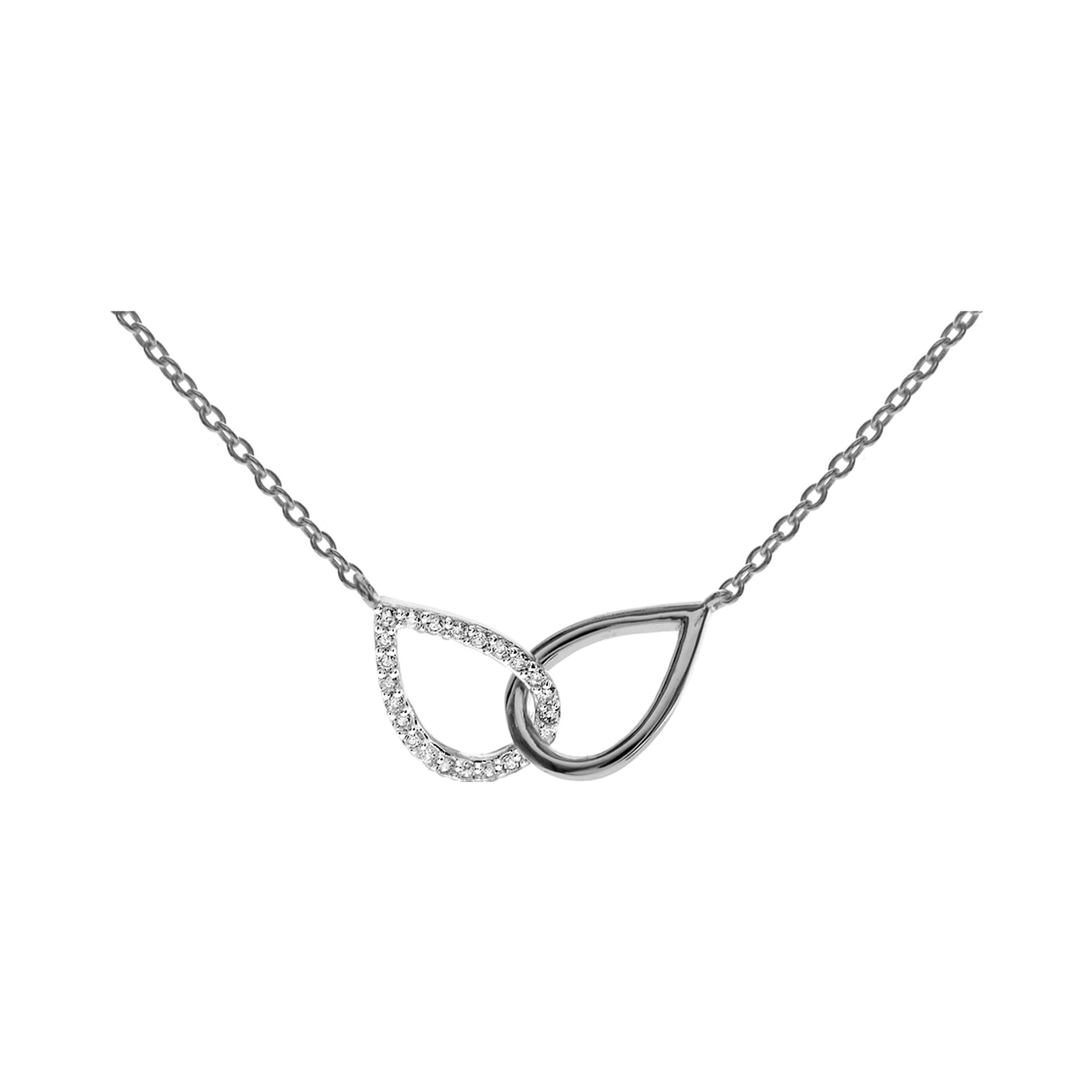 Carrie linked teardrops CZ necklace