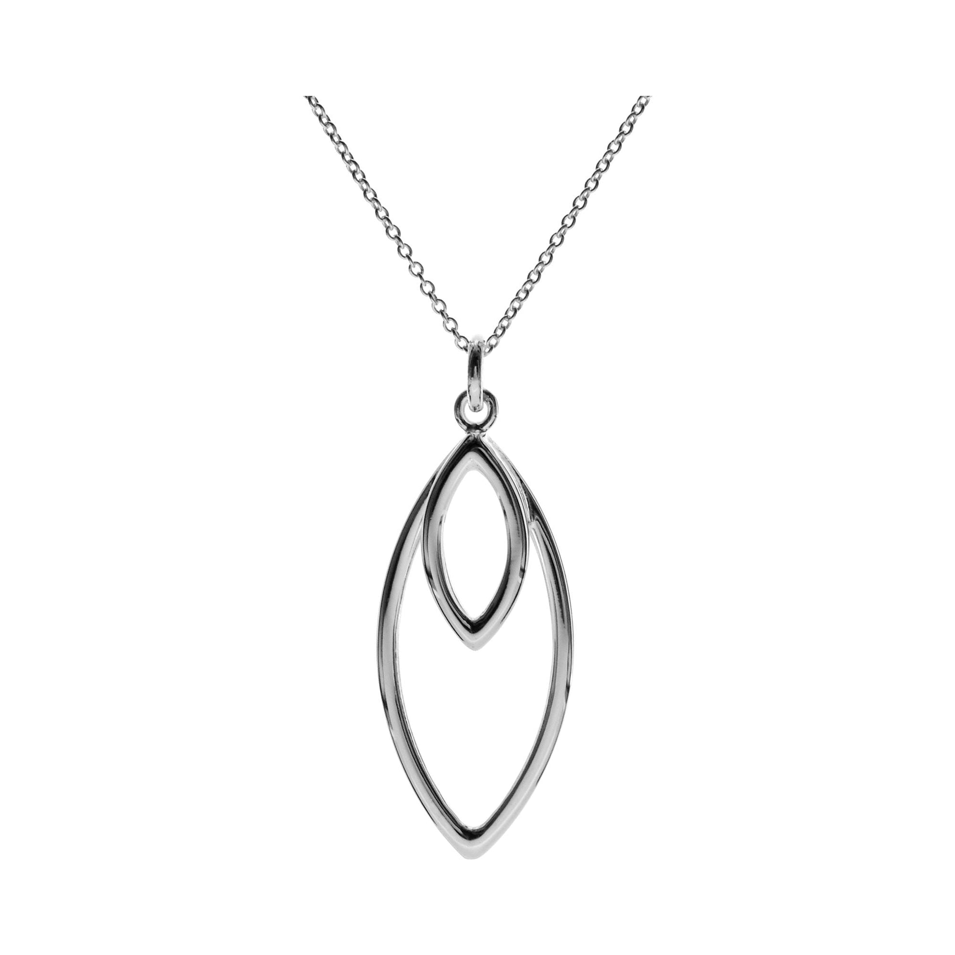 Bria double ellipse wire necklace