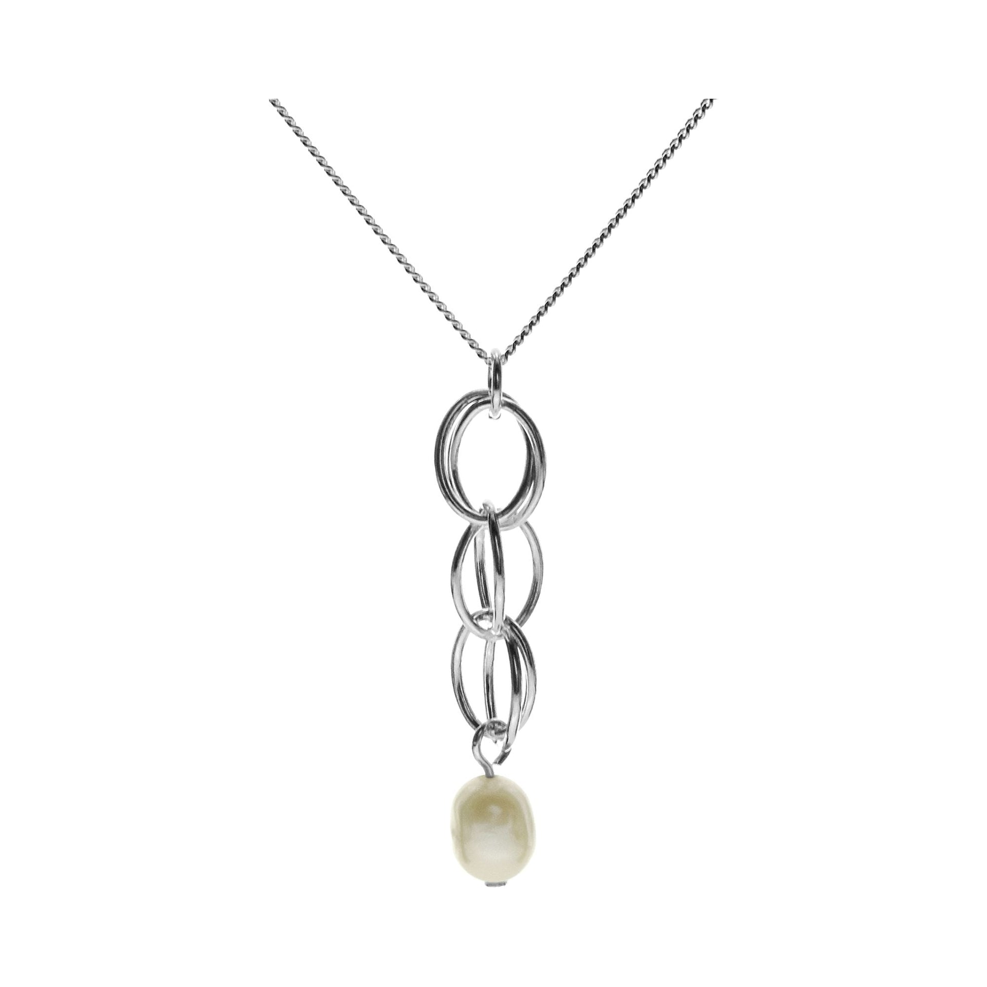Astrid multi-linked loops with pearl necklace