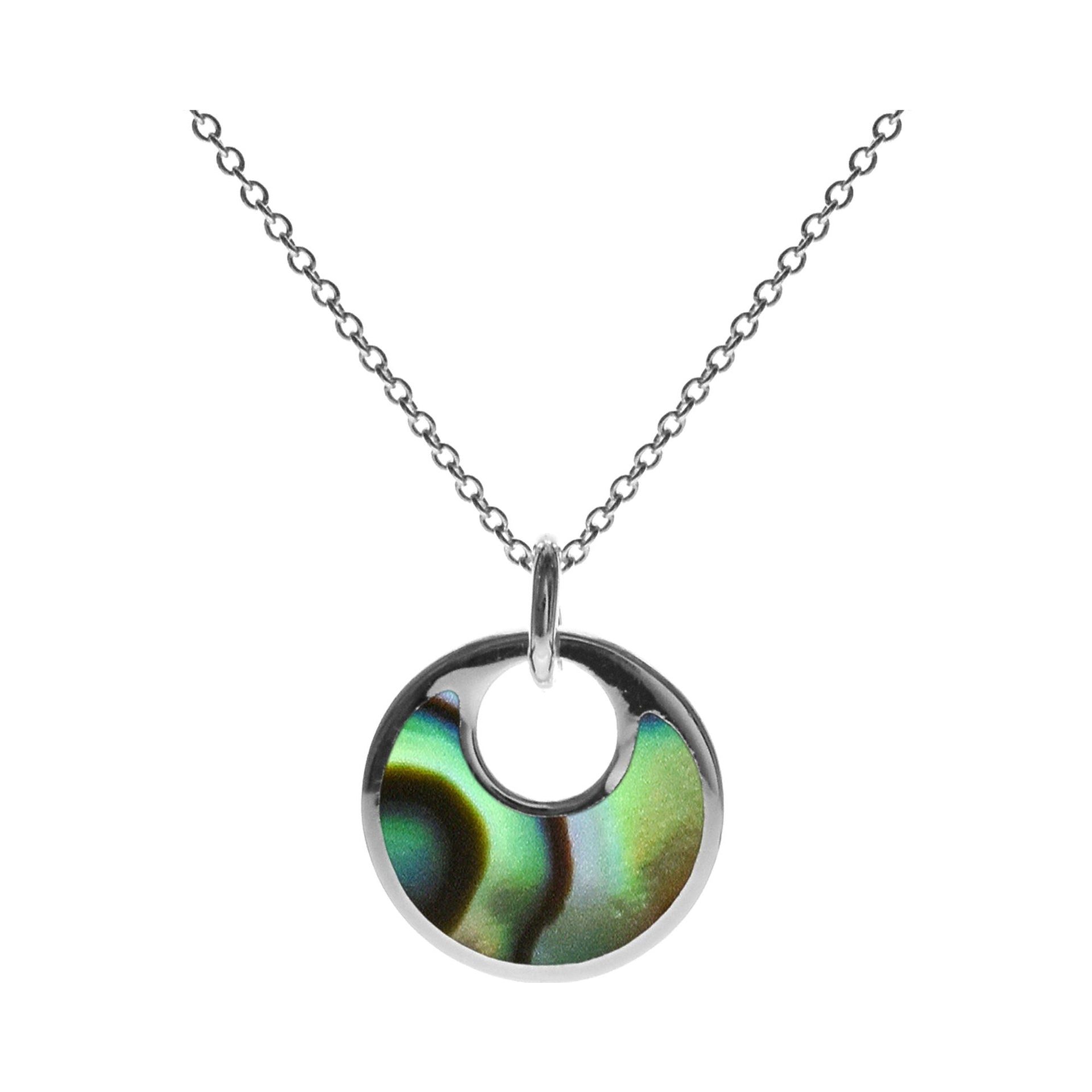 Bronwen paua shell disc necklace