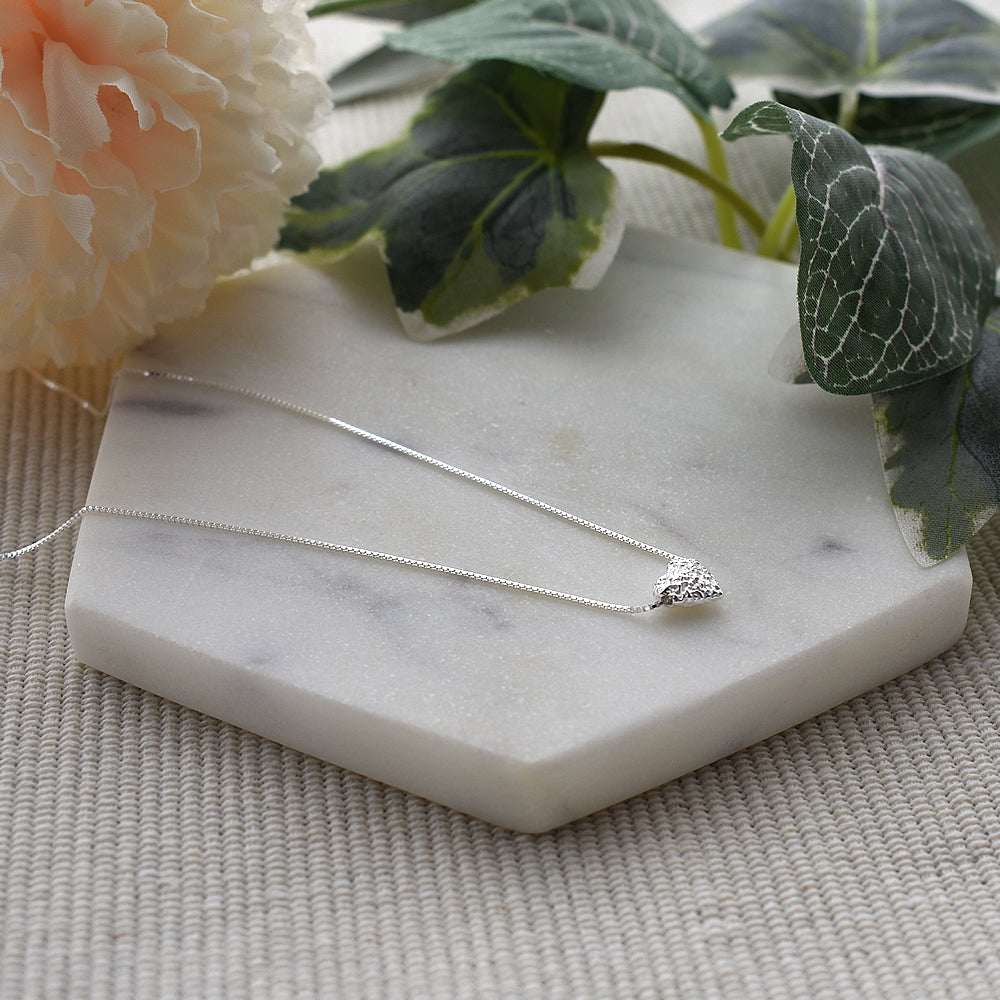 Matilda textured inline heart necklace