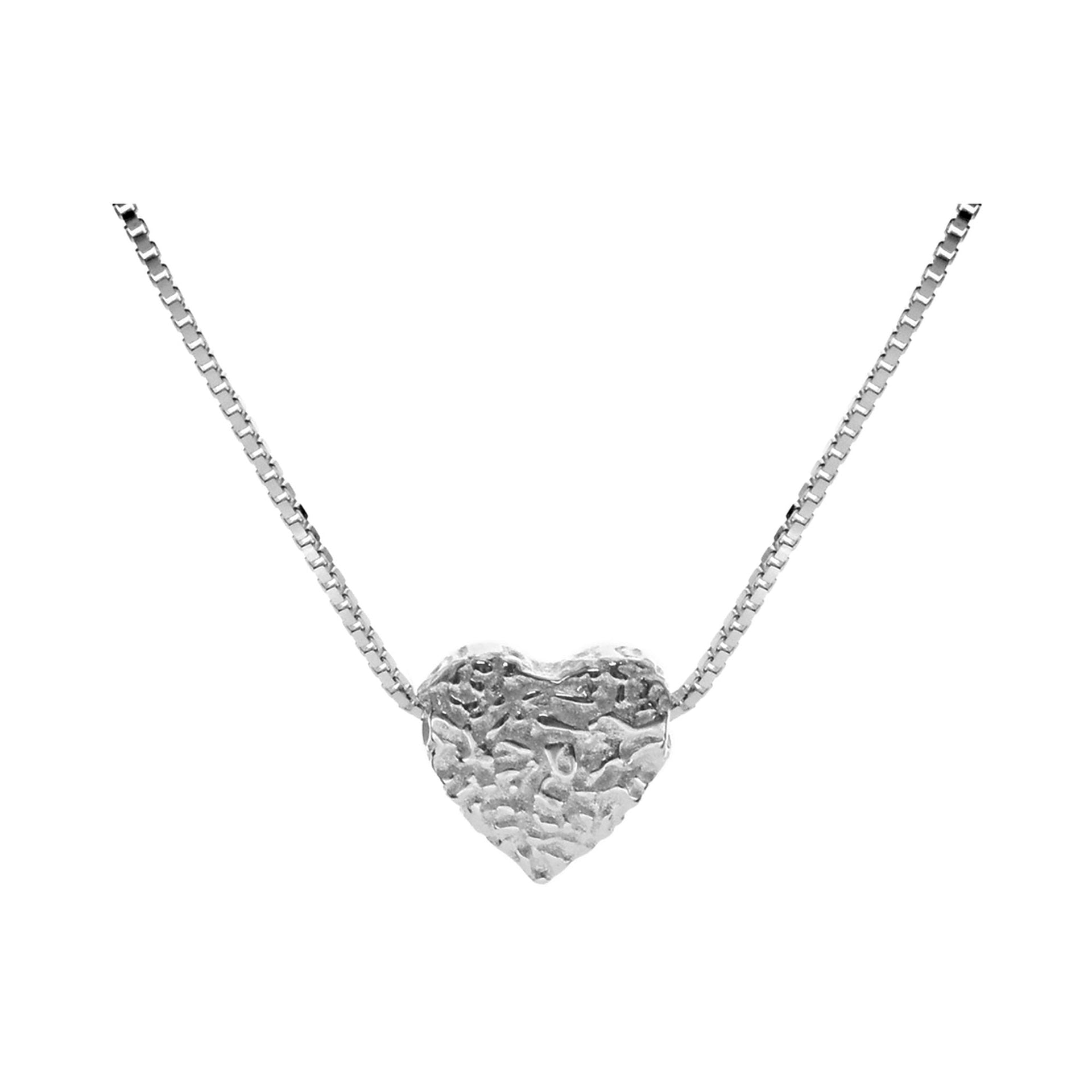 Matilda textured inline heart necklace
