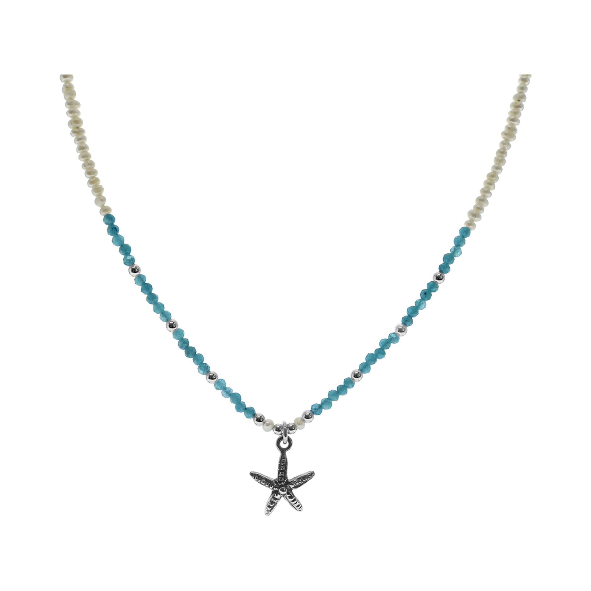 Avianna apatite & pearl with starfish necklace