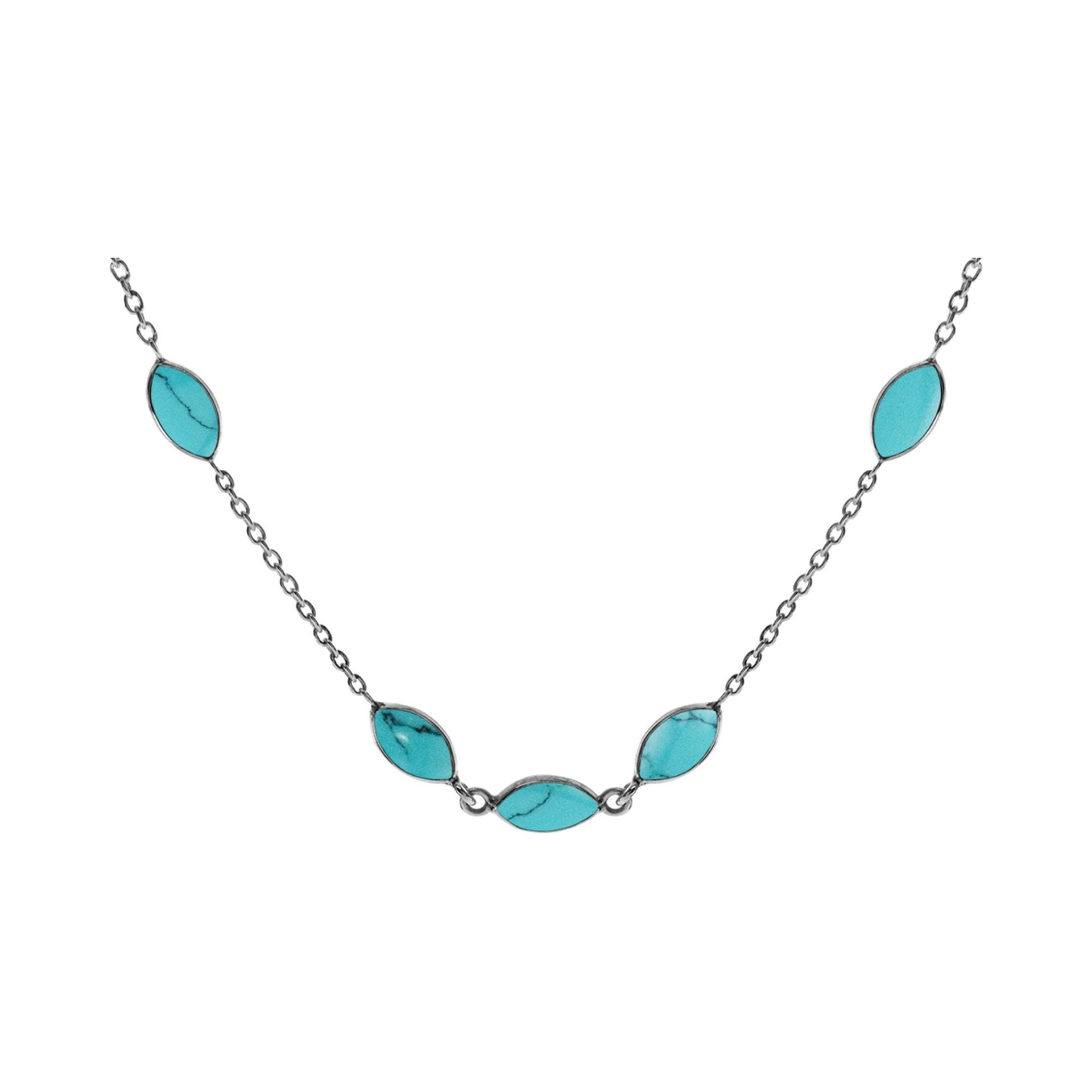 Bridget five marquis turquoise necklace