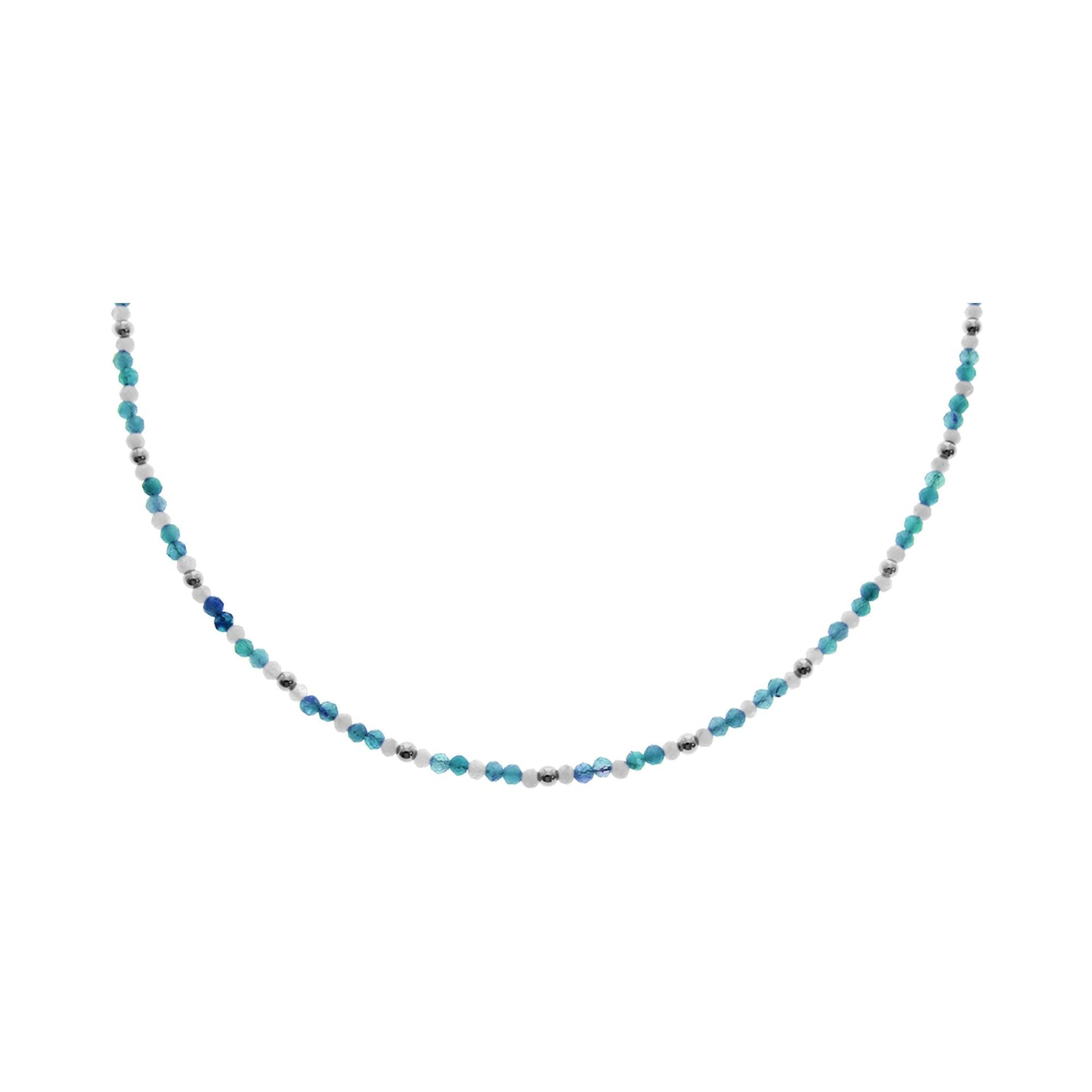 Avianna apatite & rainbow moonstone bead necklace