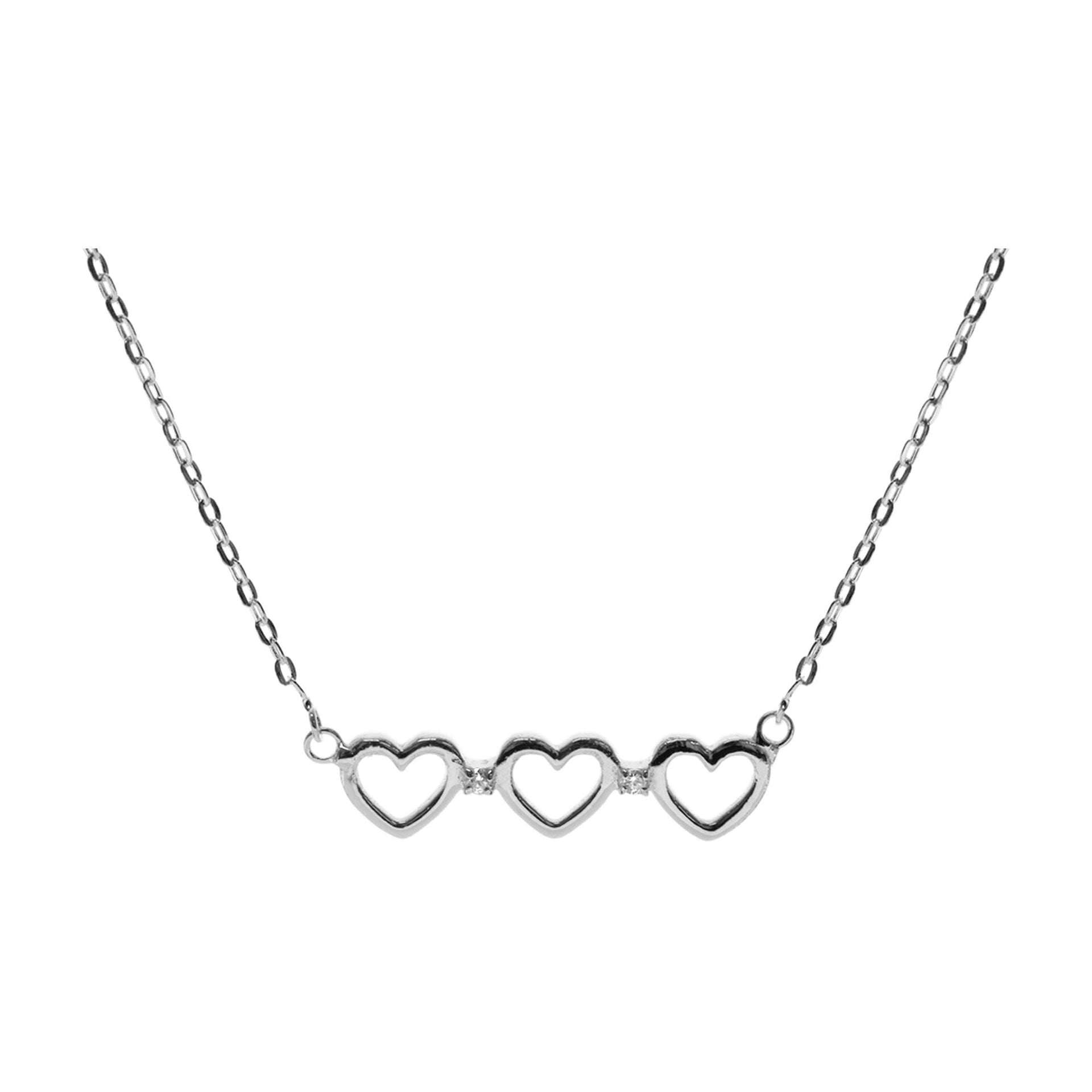 Carrie triple heart necklet
