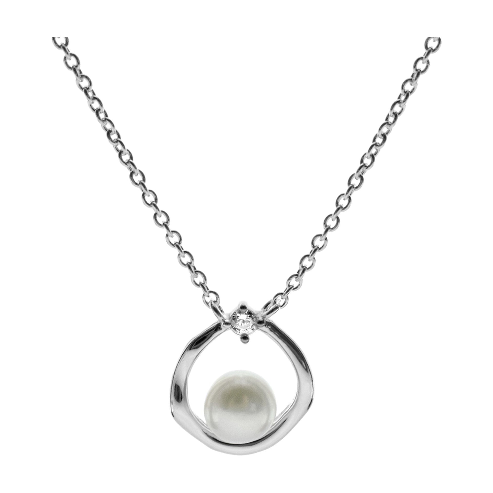 Rosa framed pearl necklet