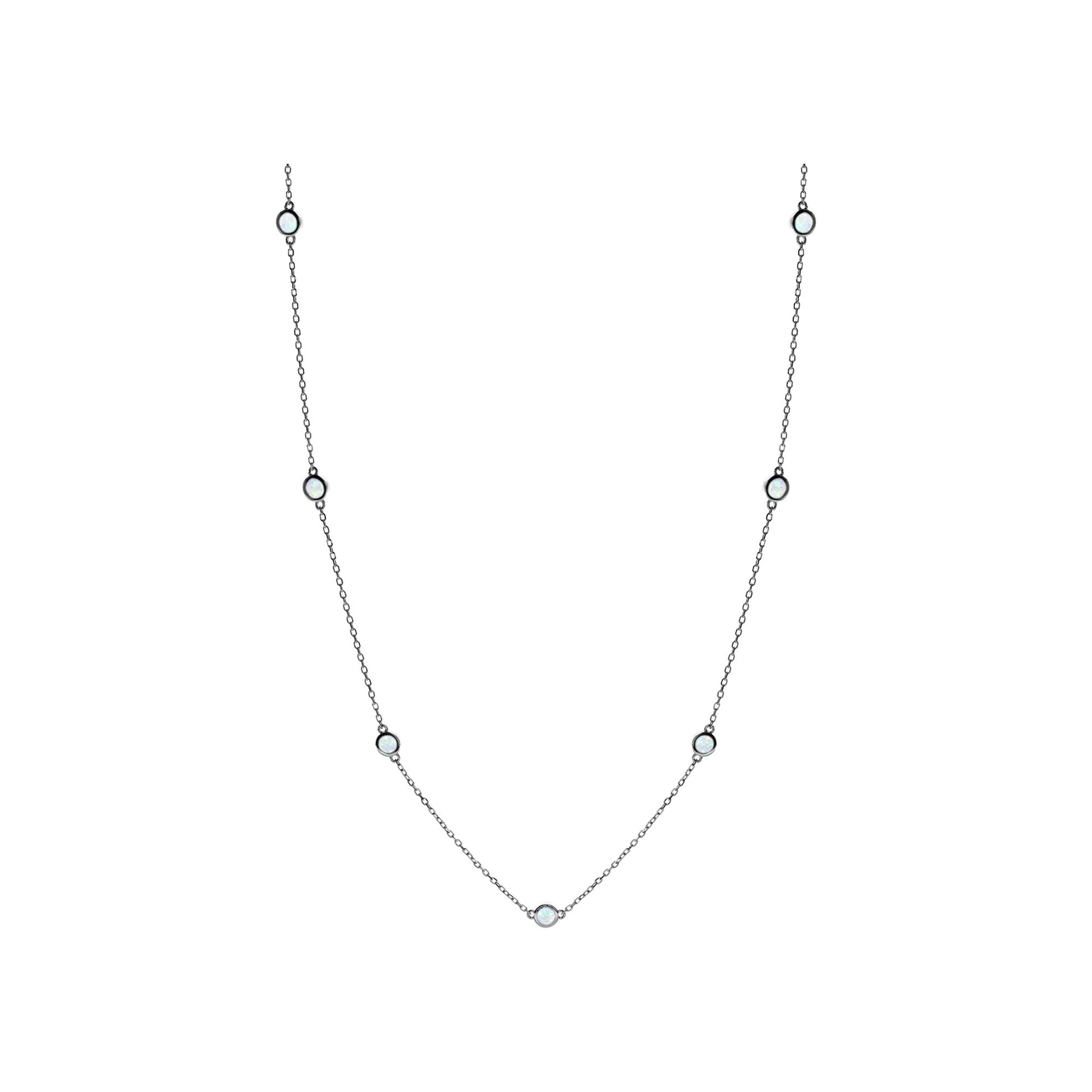 Diana seven stone white necklace