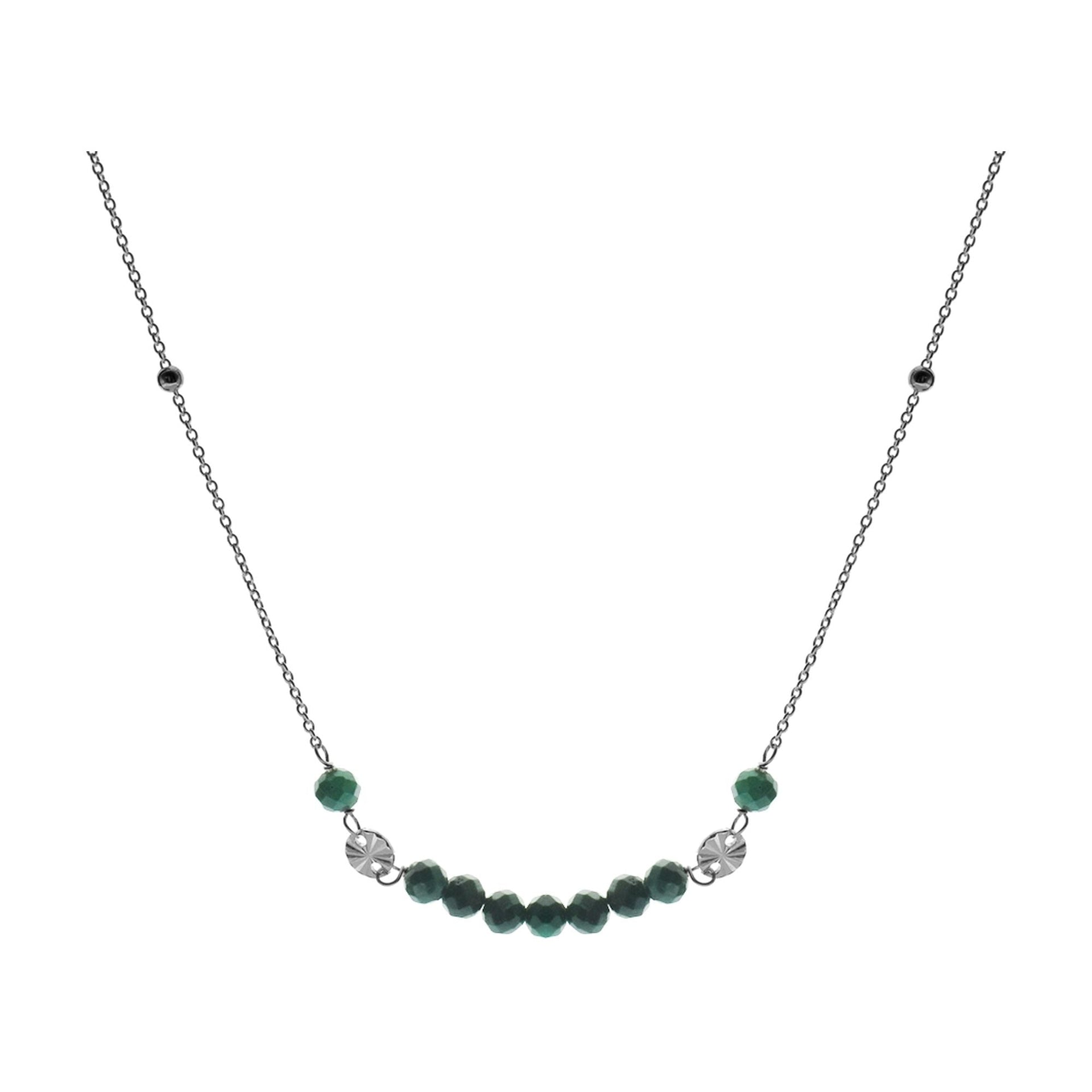 Jaelyn malachite and satellite chain necklet