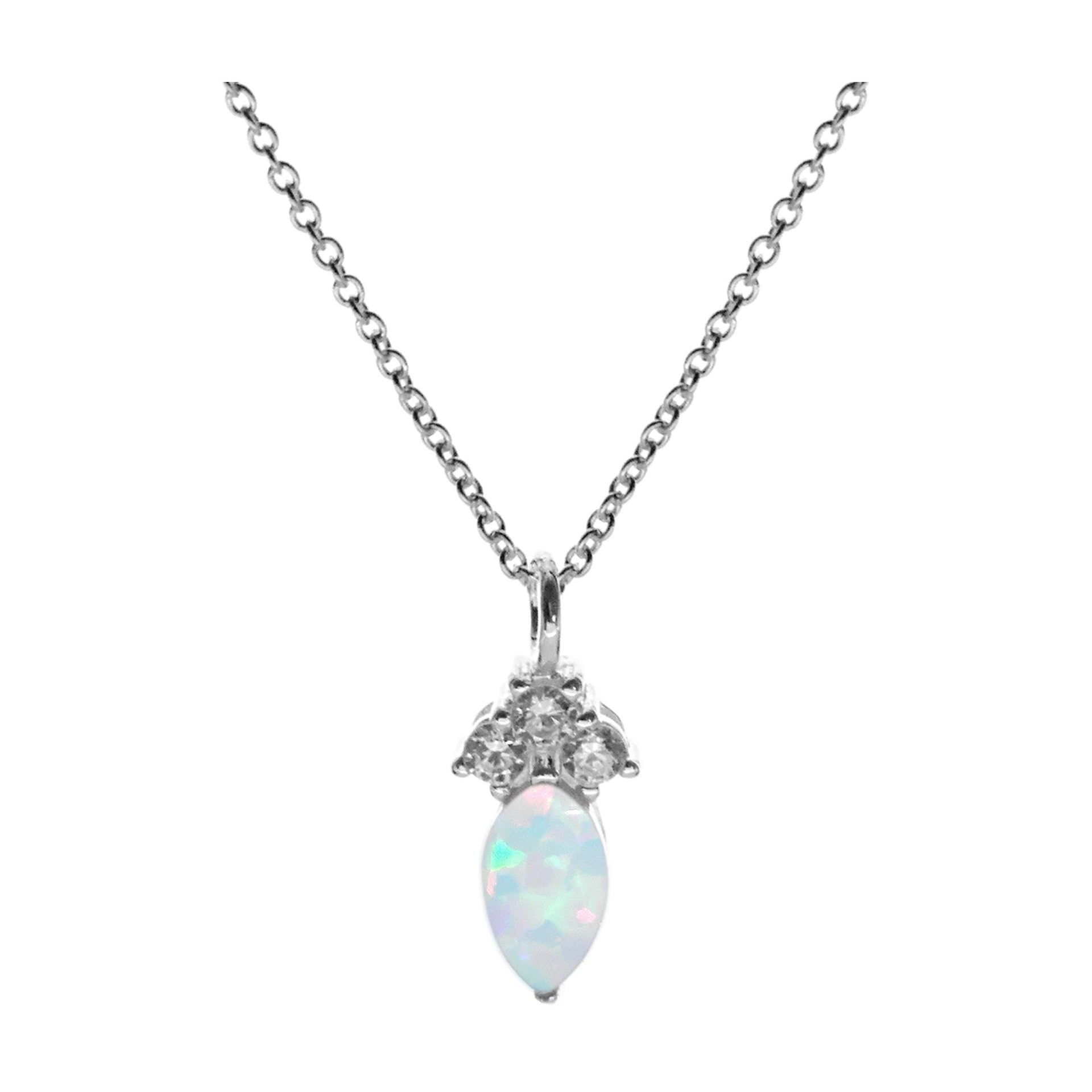 Bethan marquis white opalique sparkle necklet